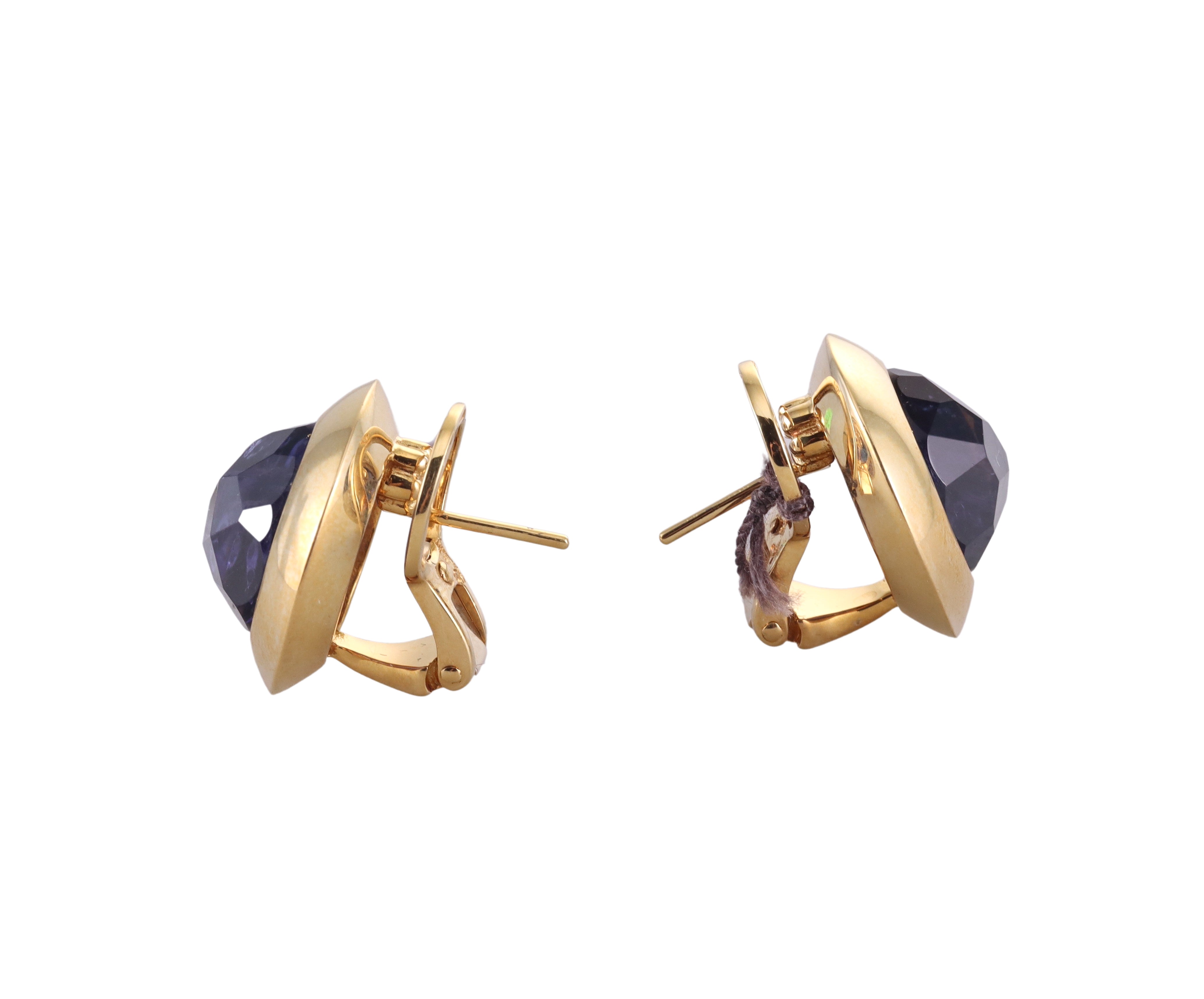 Pomellato Iconica 18k Gold Iolite Earrings