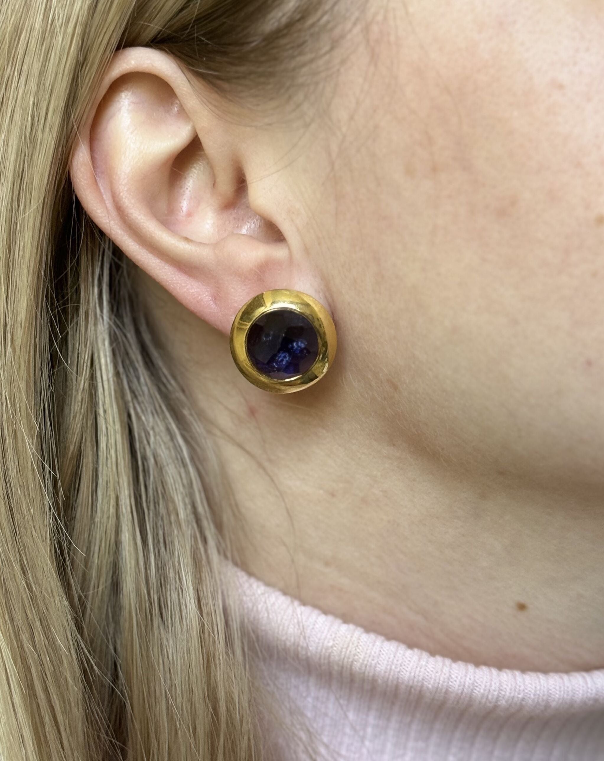 Pomellato Iconica 18k Gold Iolite Earrings