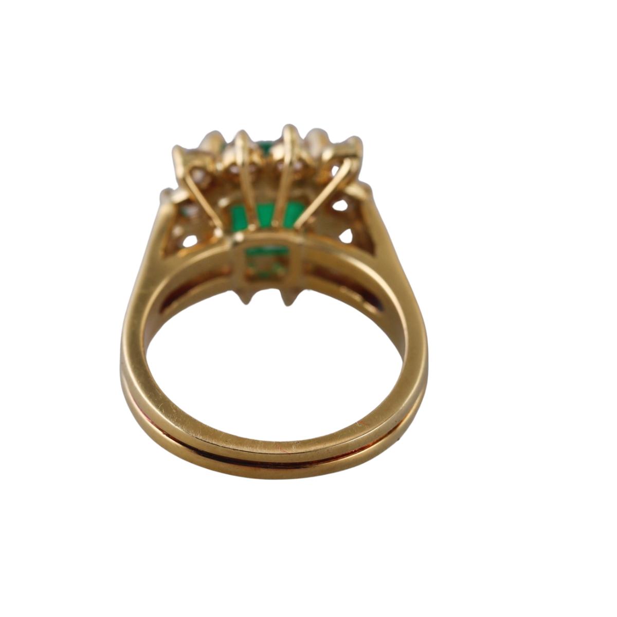 2.14ct Emerald Diamond Gold Ring 523