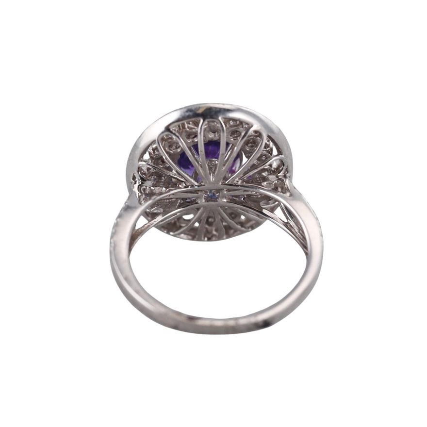18k Gold Tanzanite Diamond Cocktail Ring