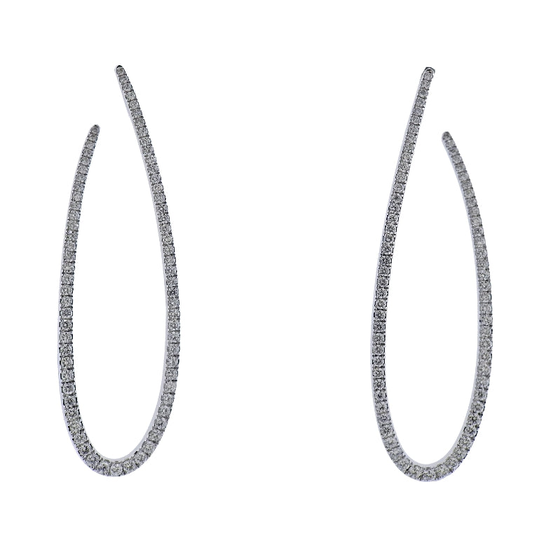 Messika Gatsby White Gold Diamond Earrings Retail $8640