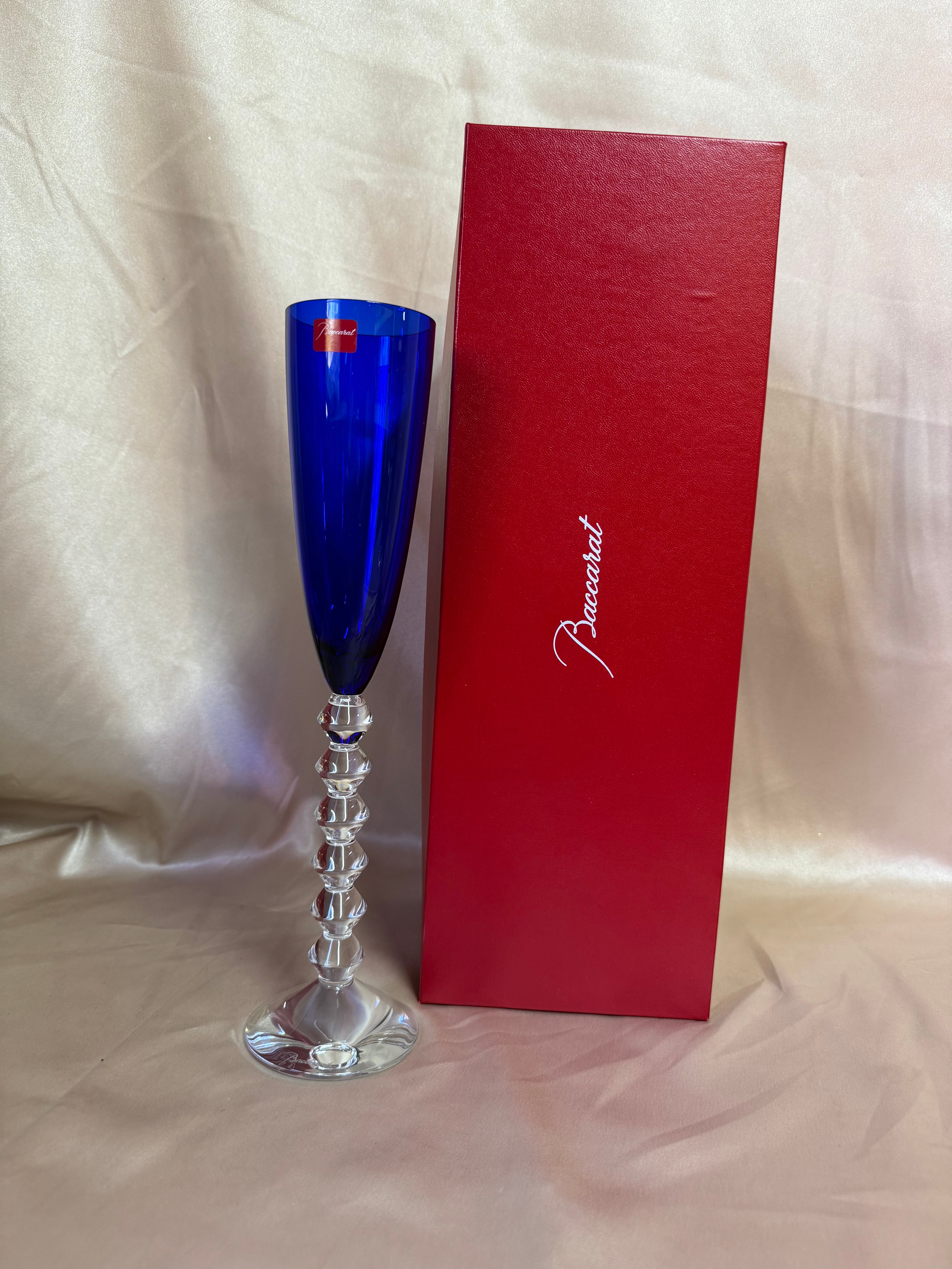 Baccarat Crystal Vega Champagne Blue Glass 2101569