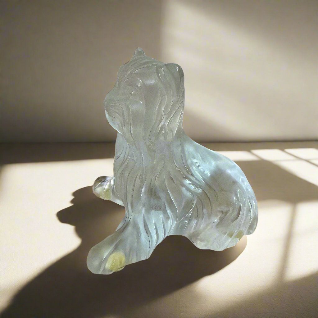 New Old Stock Lalique Crystal Super Boy Yorkshire Terrier  1174500