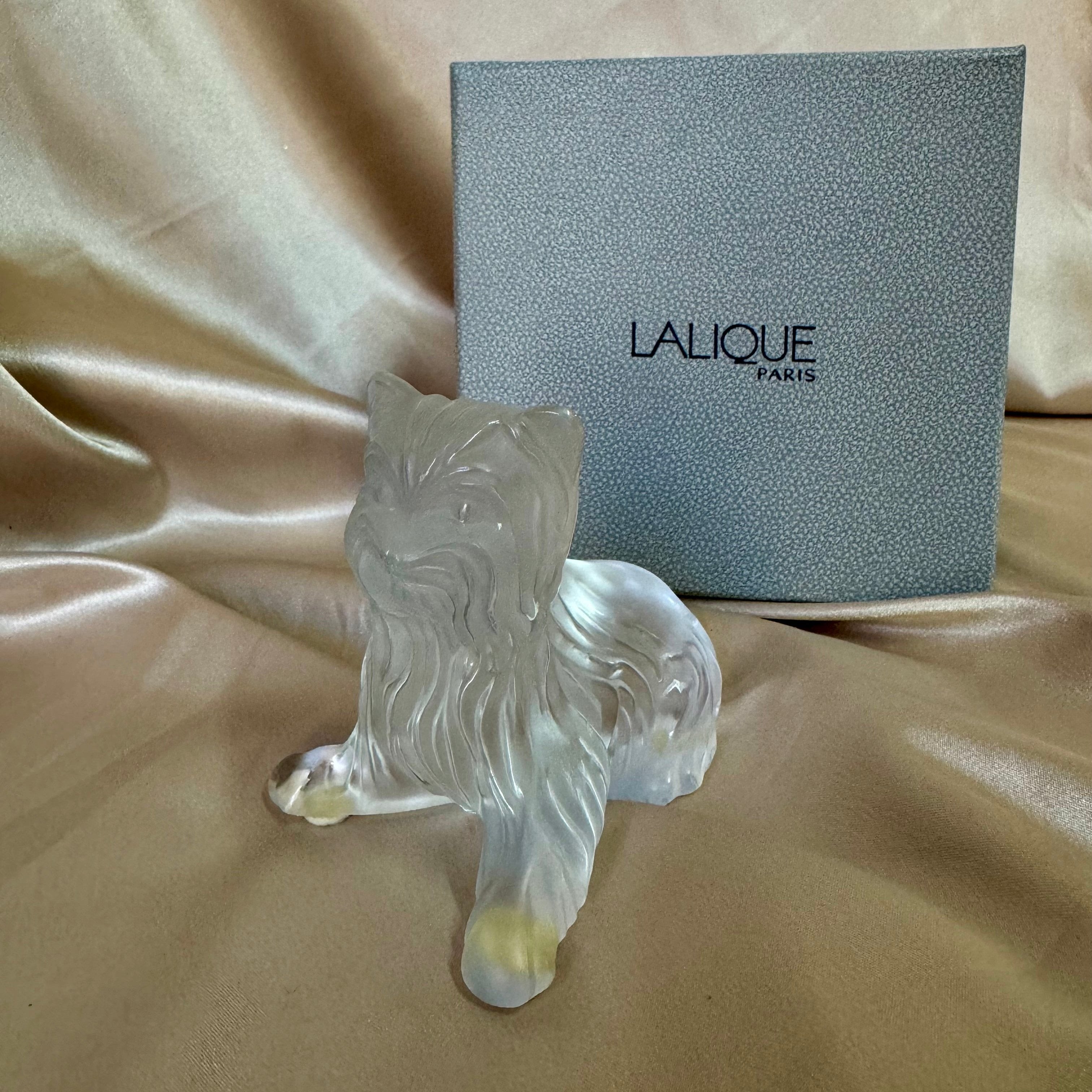 New Old Stock Lalique Crystal Super Boy Yorkshire Terrier  1174500