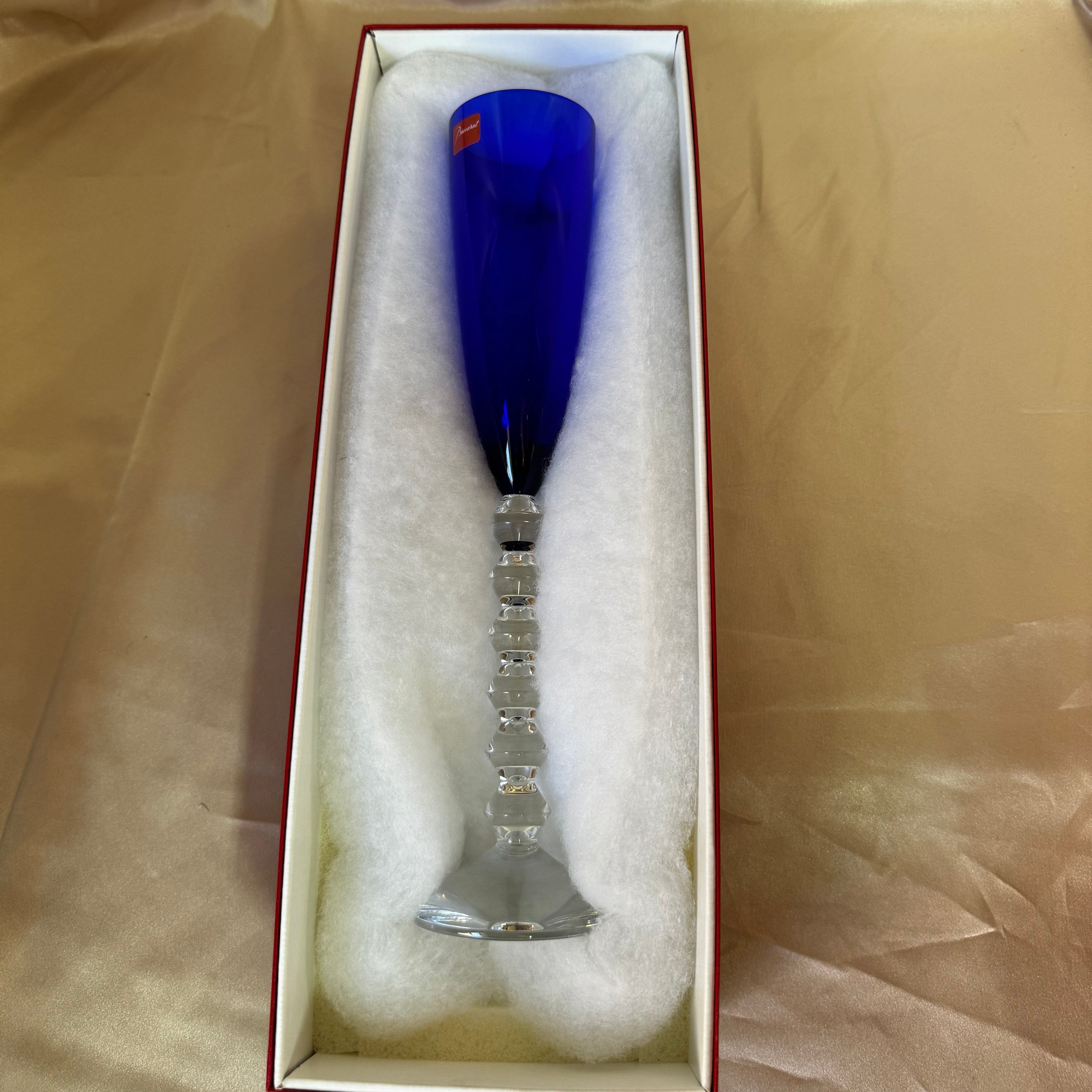 Baccarat Crystal Vega Champagne Blue Glass 2101569