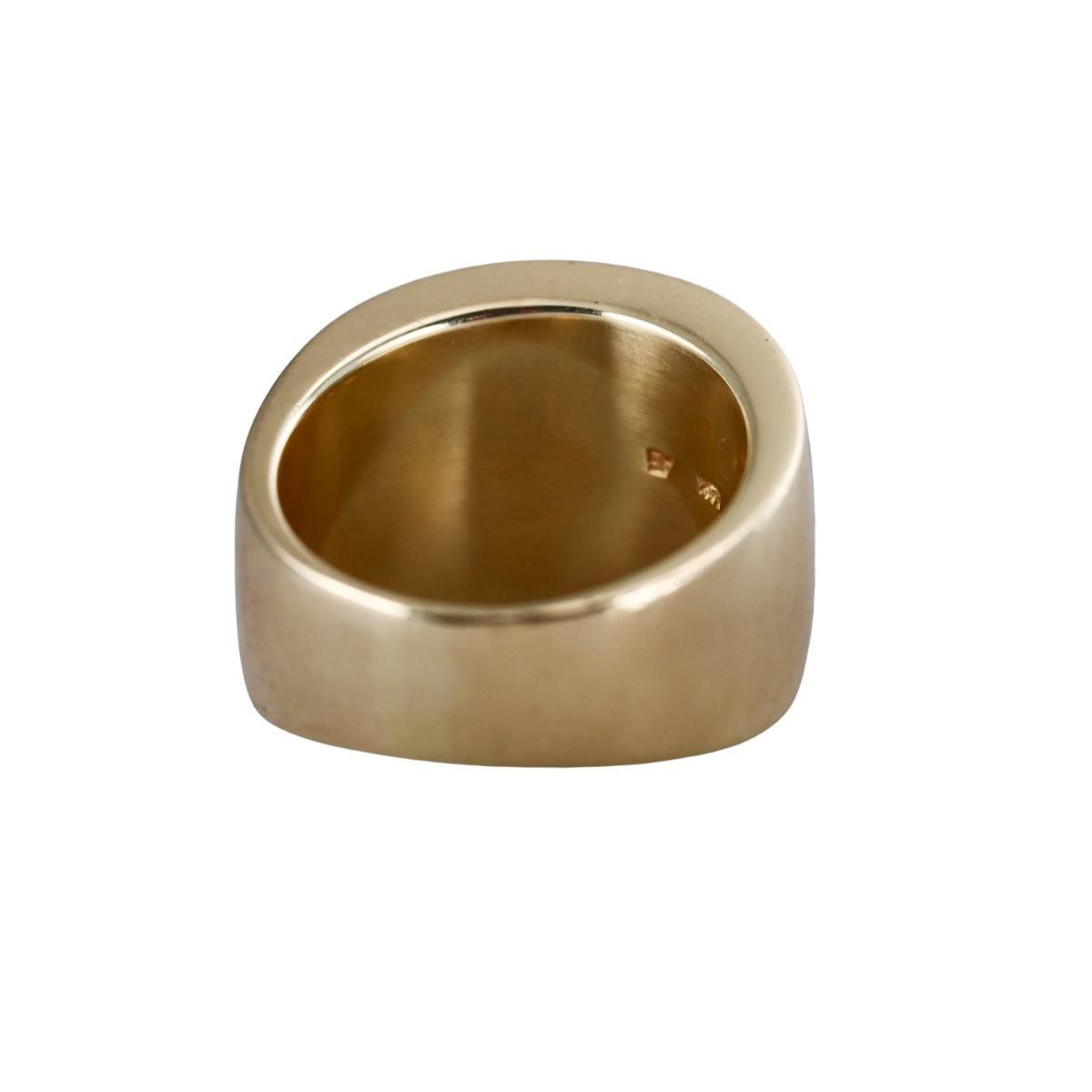 Asch Crossbardt 14k Gold Inlay Gemstone Ring
