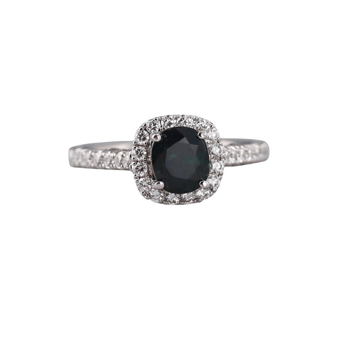 14k Gold Diamond Sapphire Ring