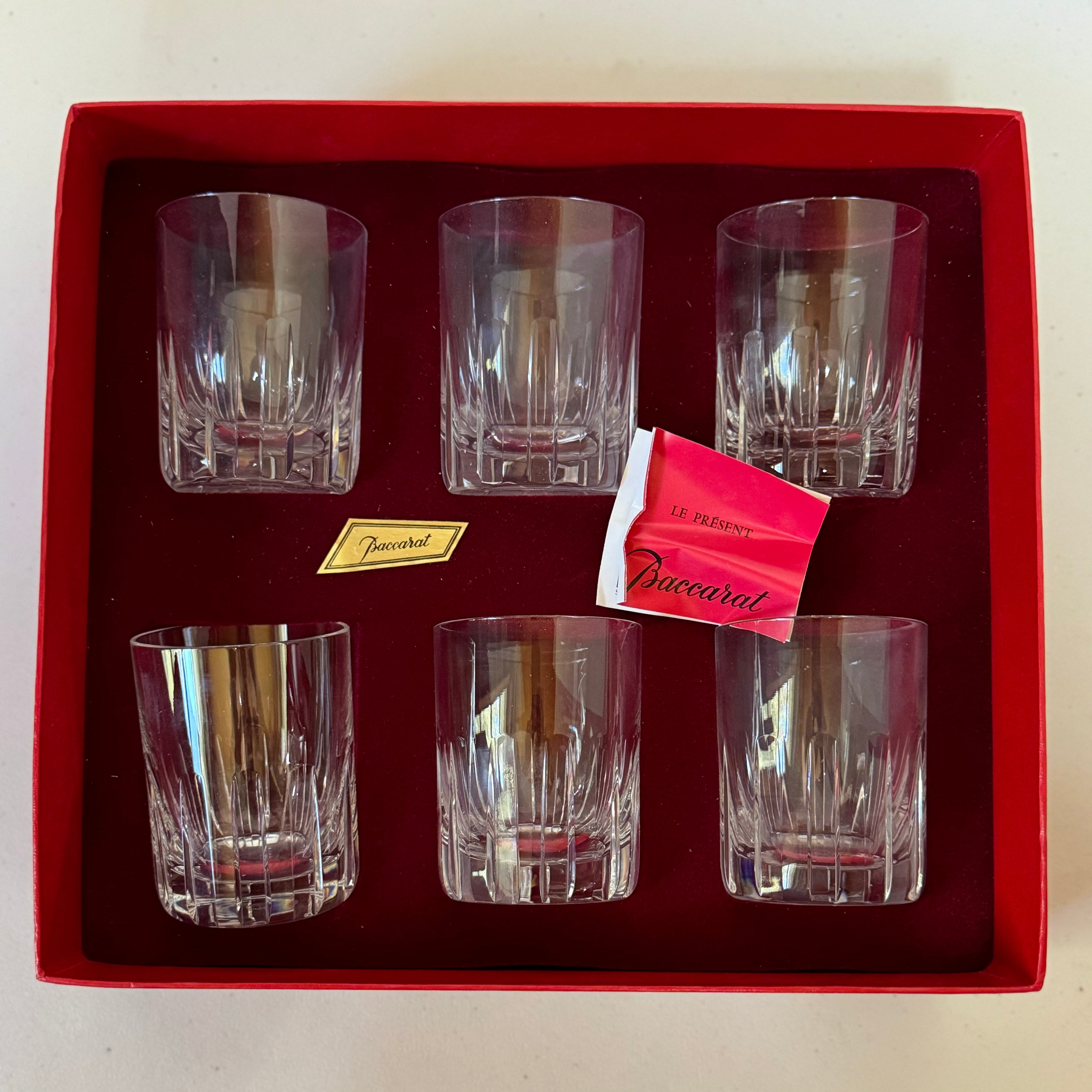 Baccarat Crystal Old Fashioned Rotary Tumblers Set of 6 #78