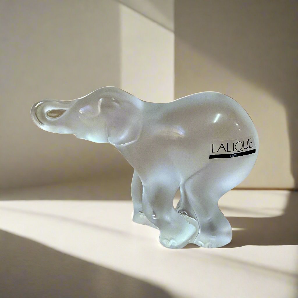 New Old Stock Lalique Crystal Clear Elephant Cub Figure 1179300