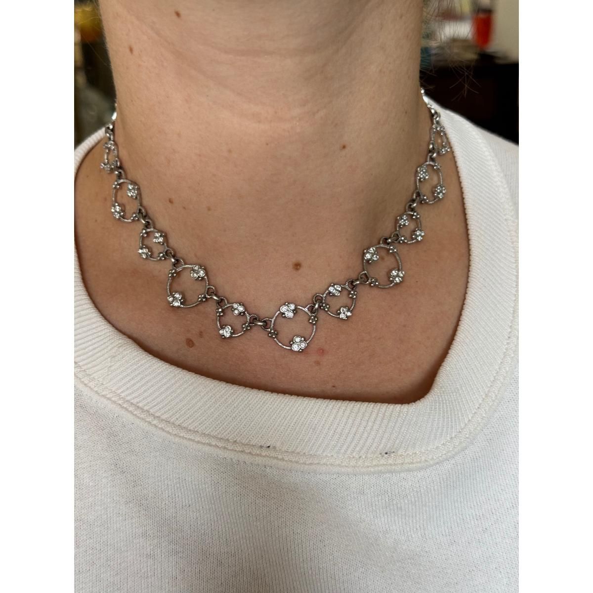 Judith Ripka 18k Gold Diamond Necklace