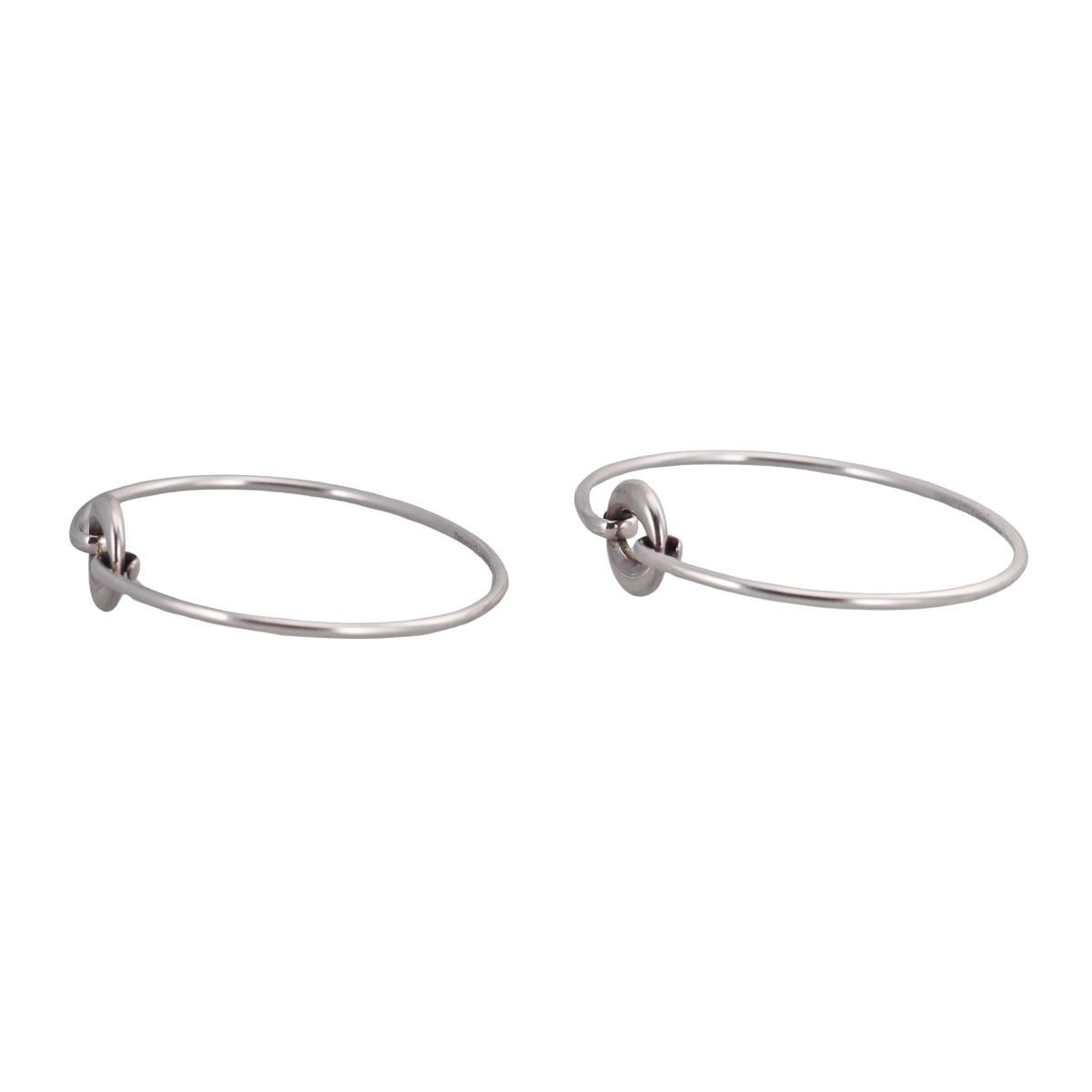 Tiffany & Co Elsa Peretti Sevillana O Sterling Silver Bracelet Set of 2