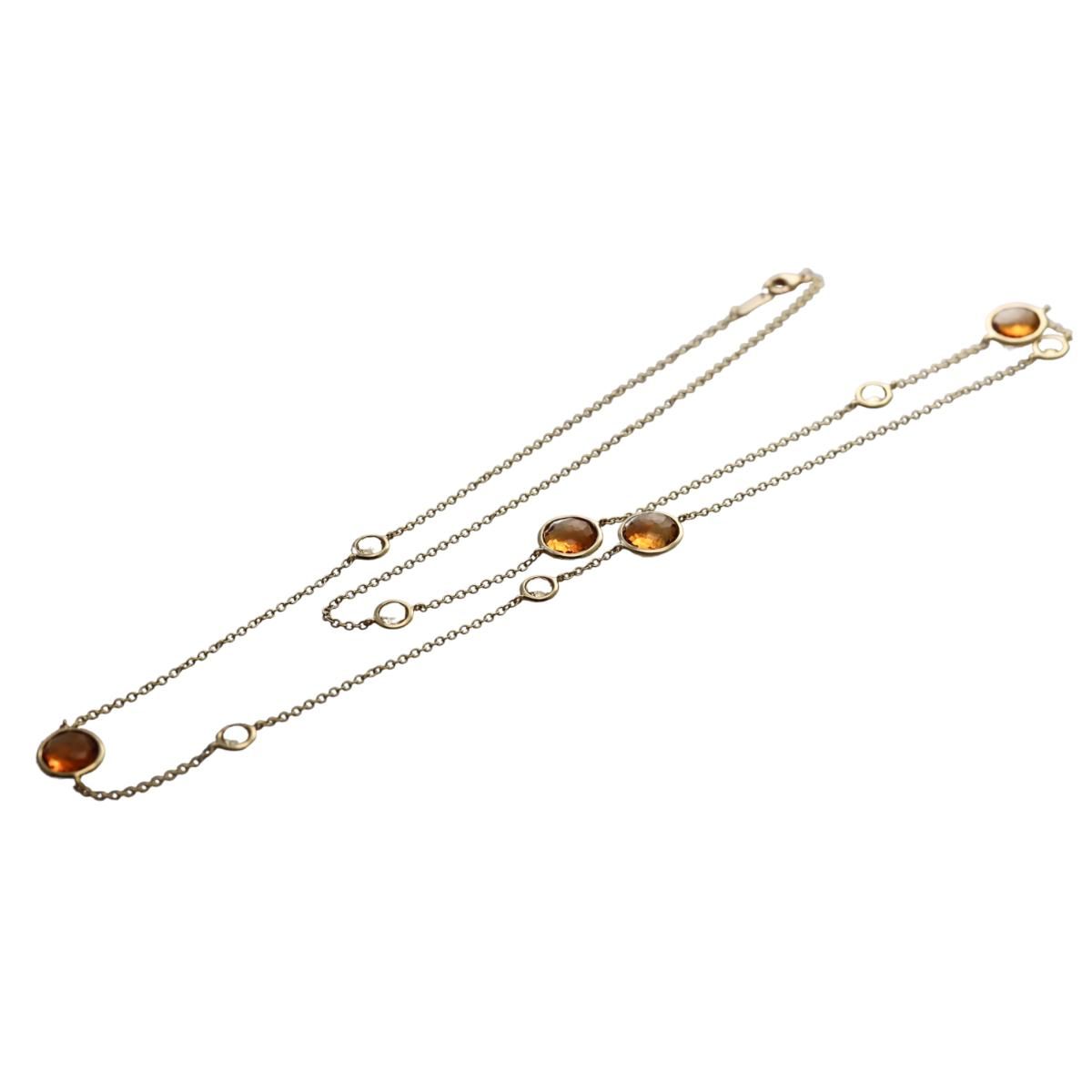 Ippolita Lollipop 18k Gold Citrine Station Necklace