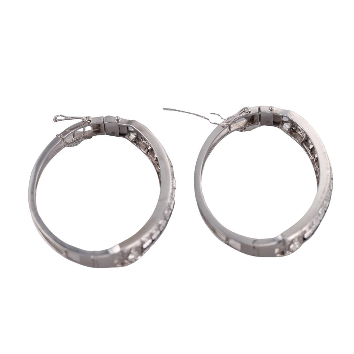 14k Gold 3.50ctw Diamond Sapphire Bangle Bracelet Set