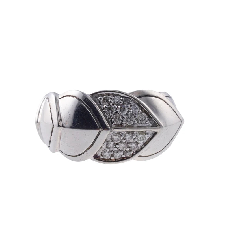 John Hardy Legends Naga Sterling Silver Diamond Ring OG-2493