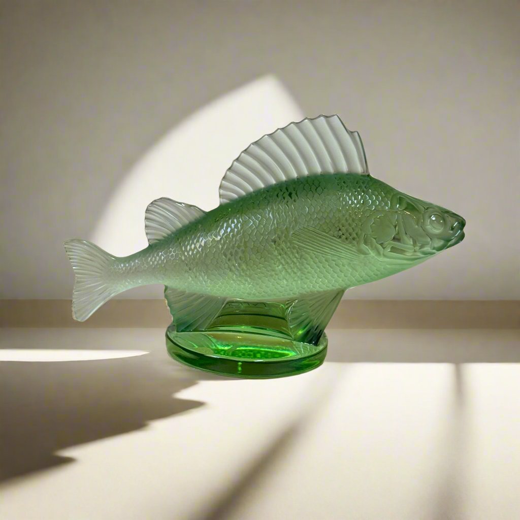 New Old Stock Lalique Crystal Perch Fish Figurine 1183600