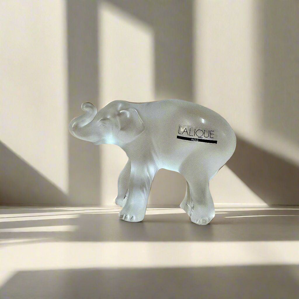 New Old Stock Lalique Crystal Clear Timora Elephant Figure  1179200