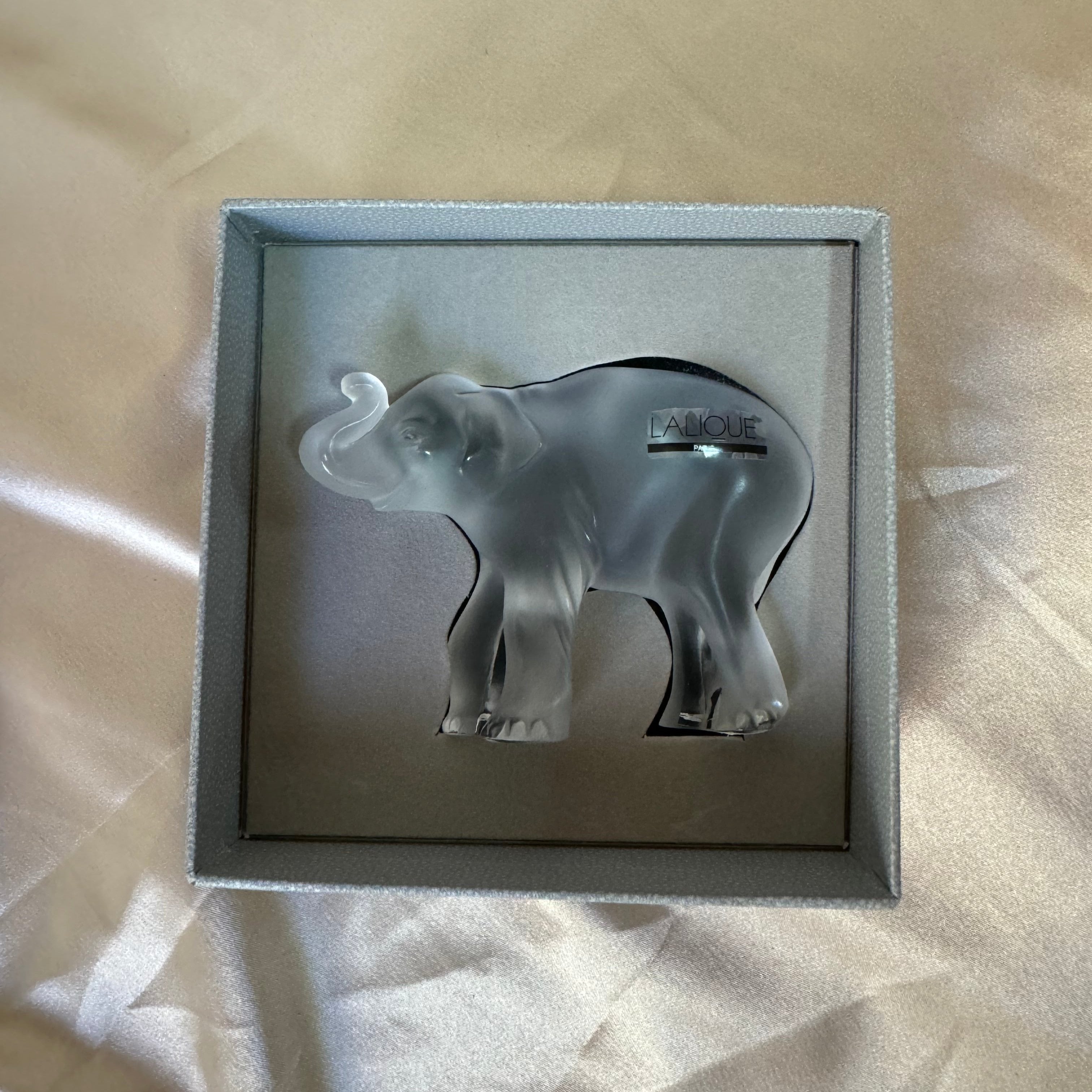 New Old Stock Lalique Crystal Clear Timora Elephant Figure  1179200