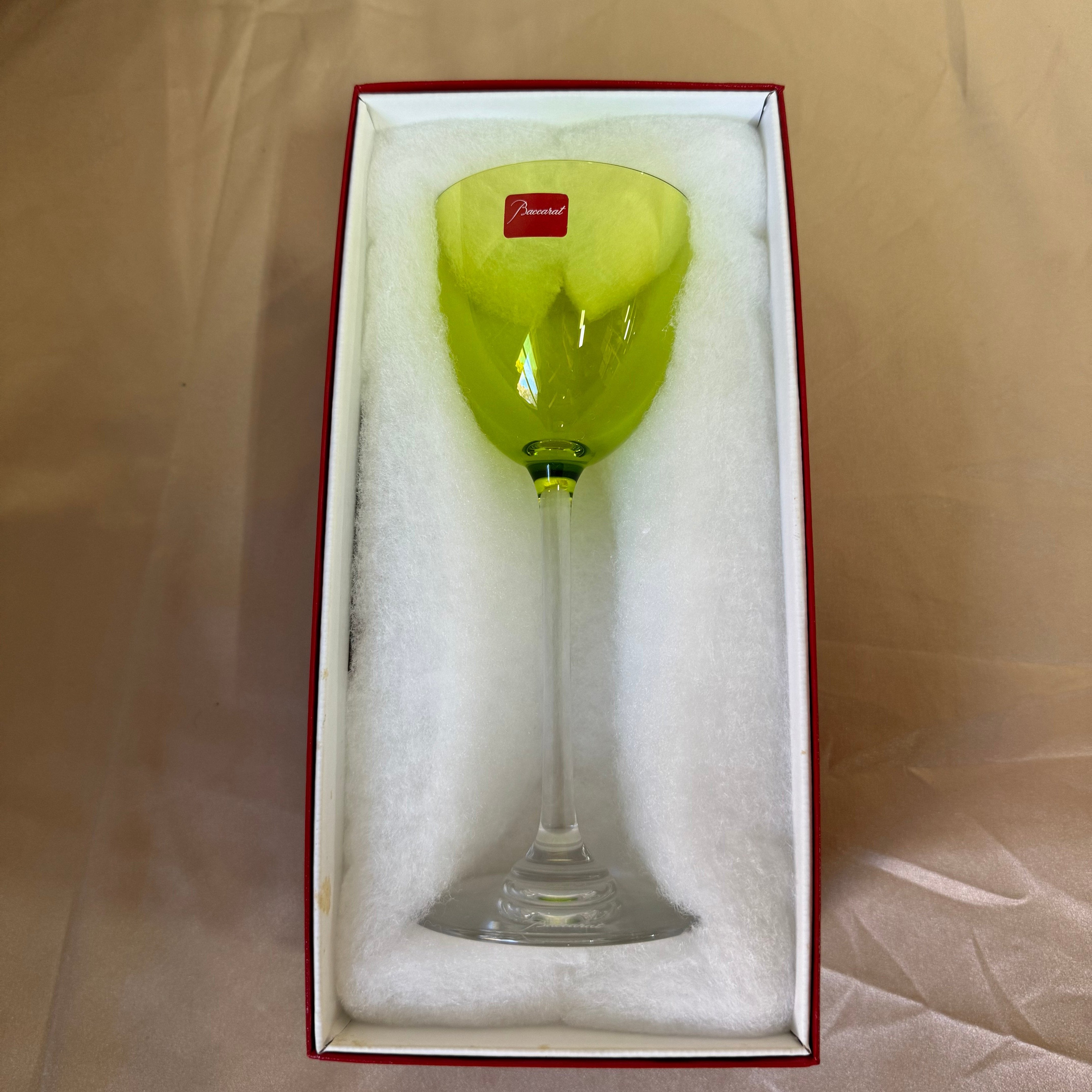 New Old Stock Baccarat Perfection Yellow Wine Glass 1123133