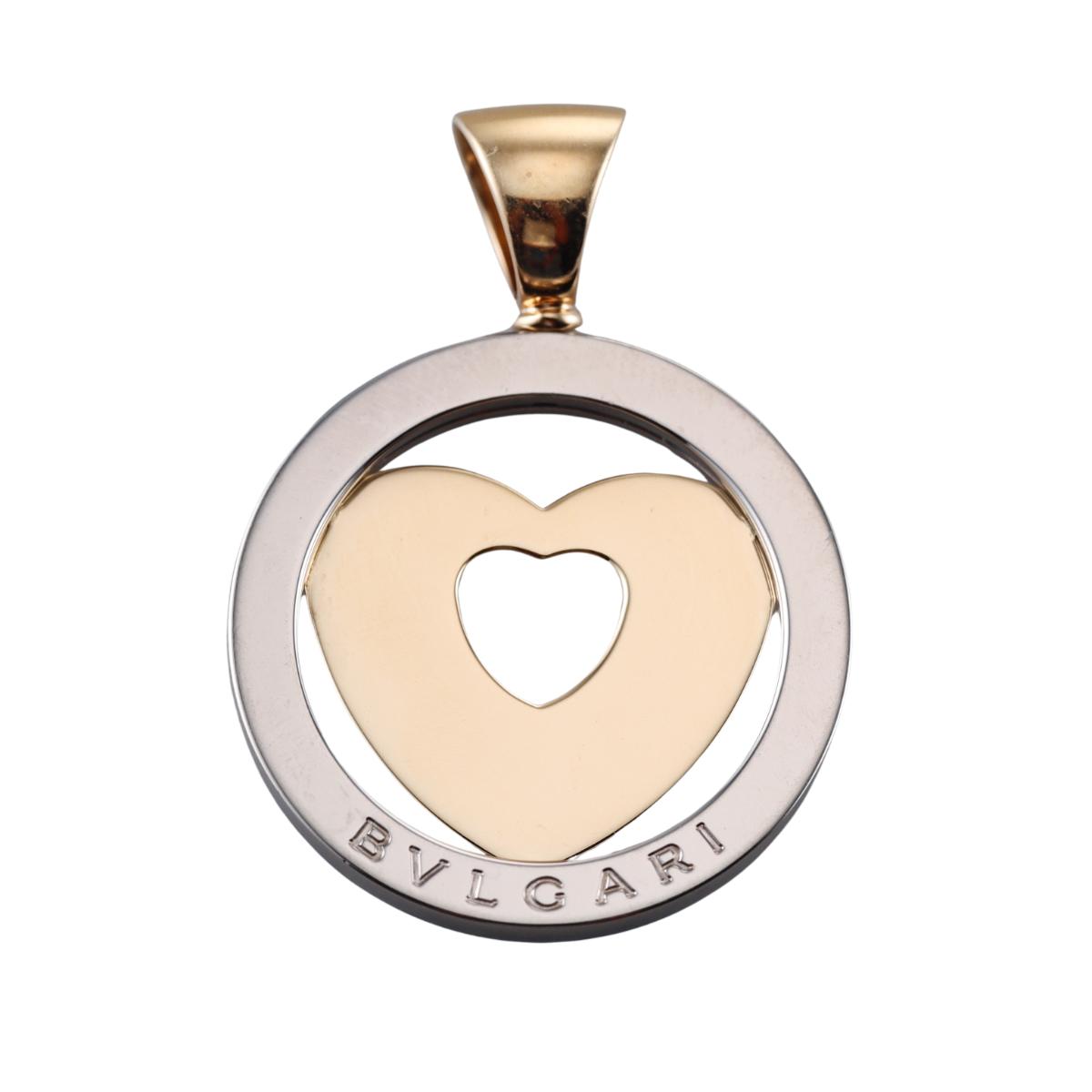 Bvlgari Bulgari 18k Gold Steel Tondo Heart Pendant