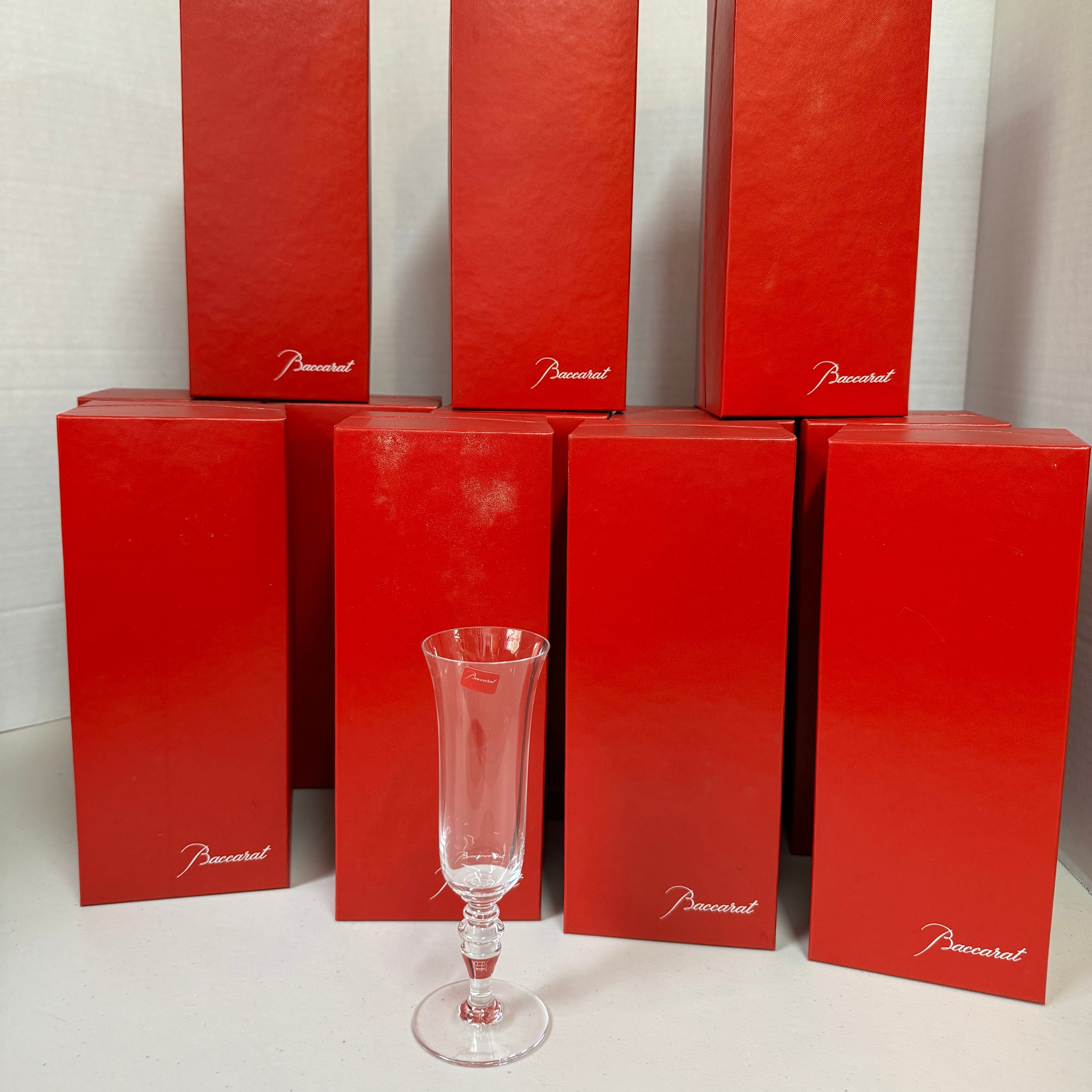 Baccarat Crystal Vence Champagne Flute Set of 12 1128109