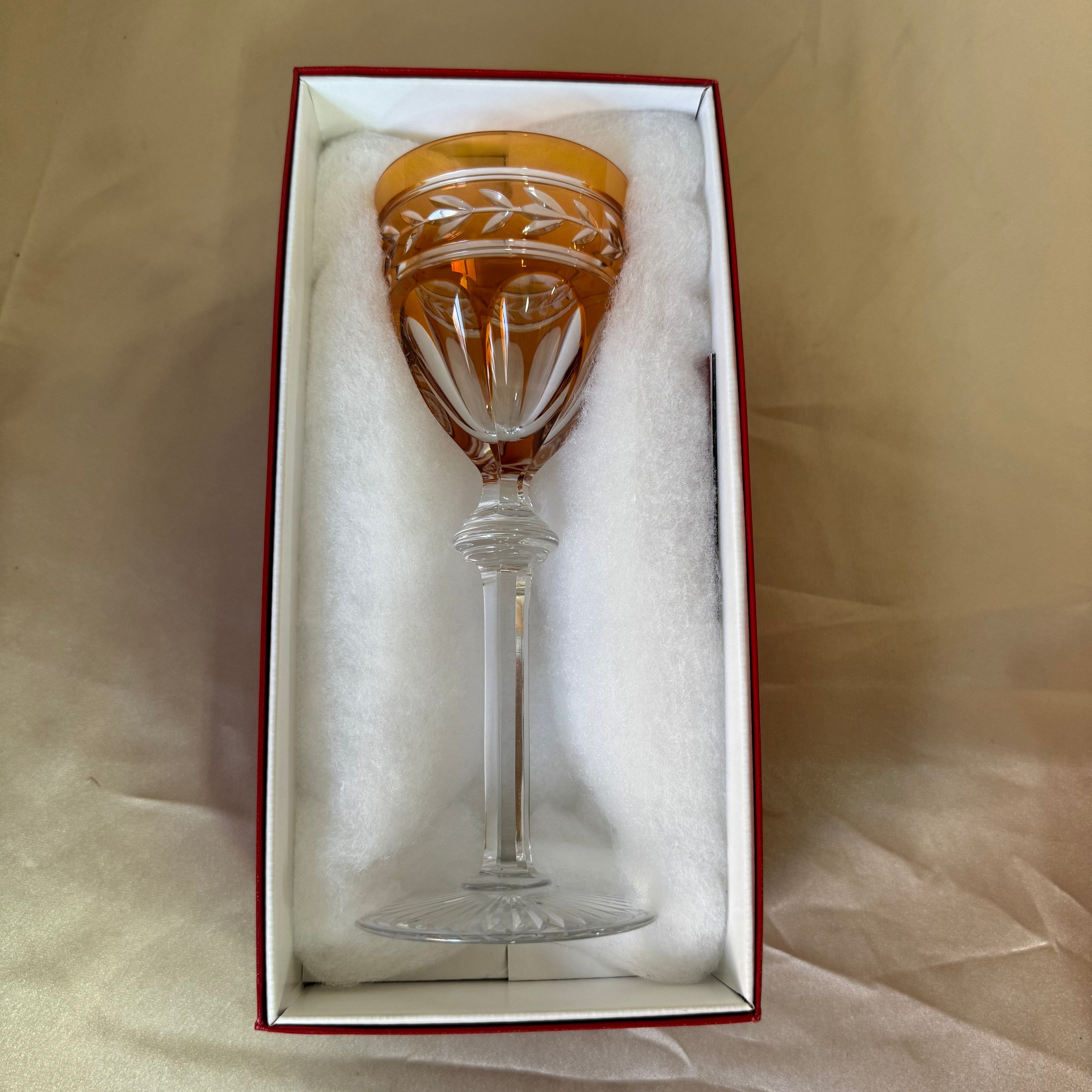 Baccarat Jonzac Orange Crystal Wine Glass 1123100