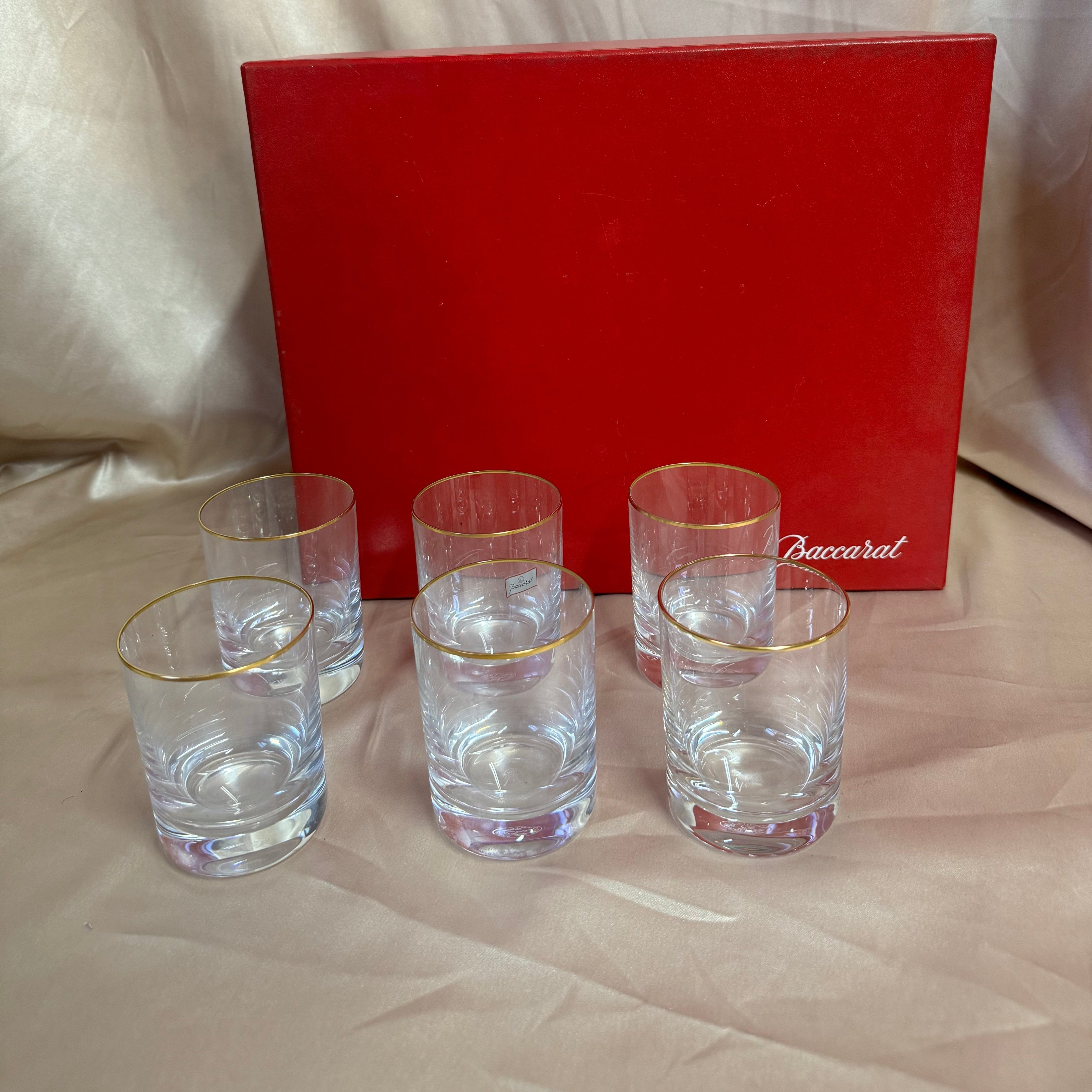 New Old Stock Baccarat Vintage Crystal Annie Tumbler Set of 6 600294