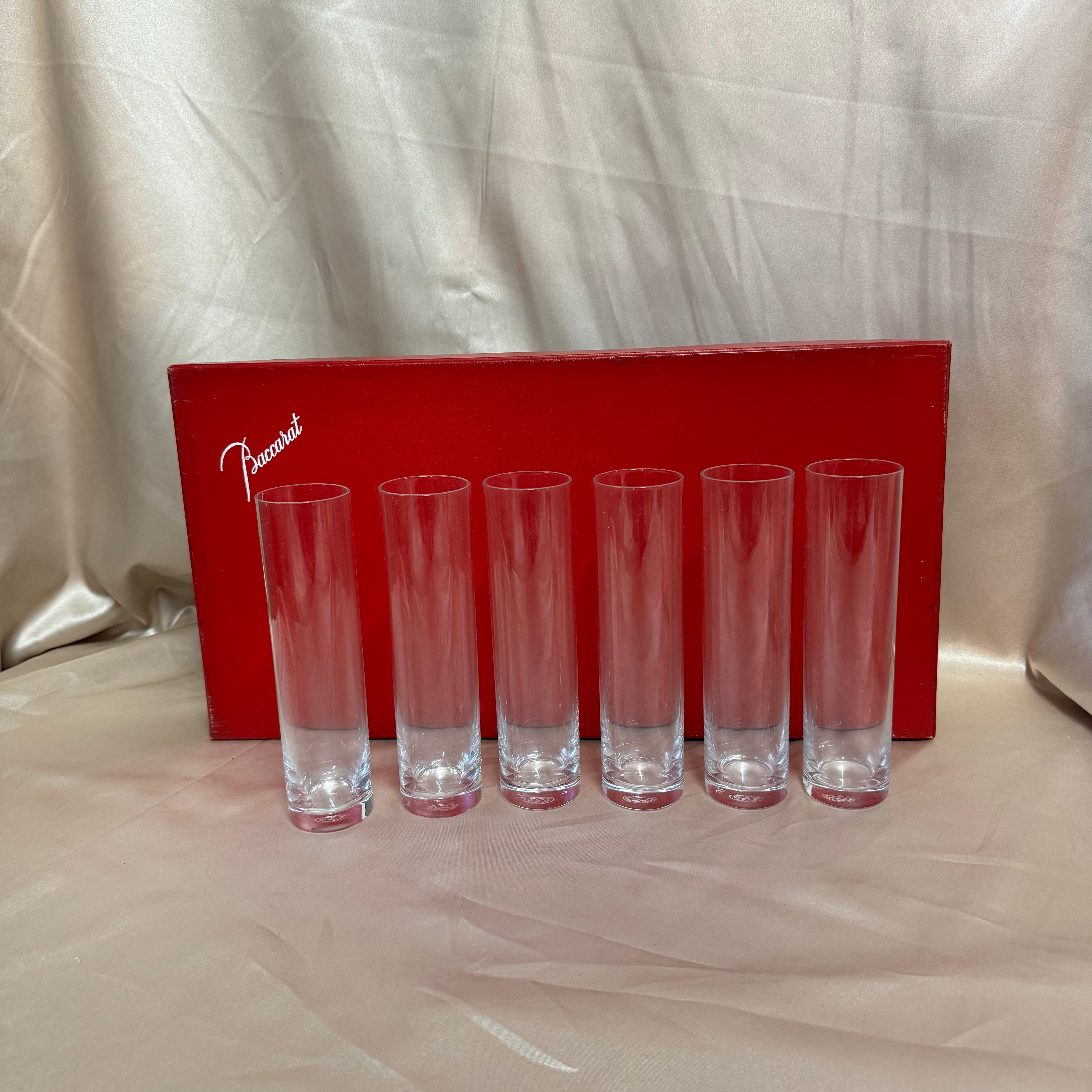 New Old Stock Baccarat Crystal Vintage Highball Glass Set of 6 5129