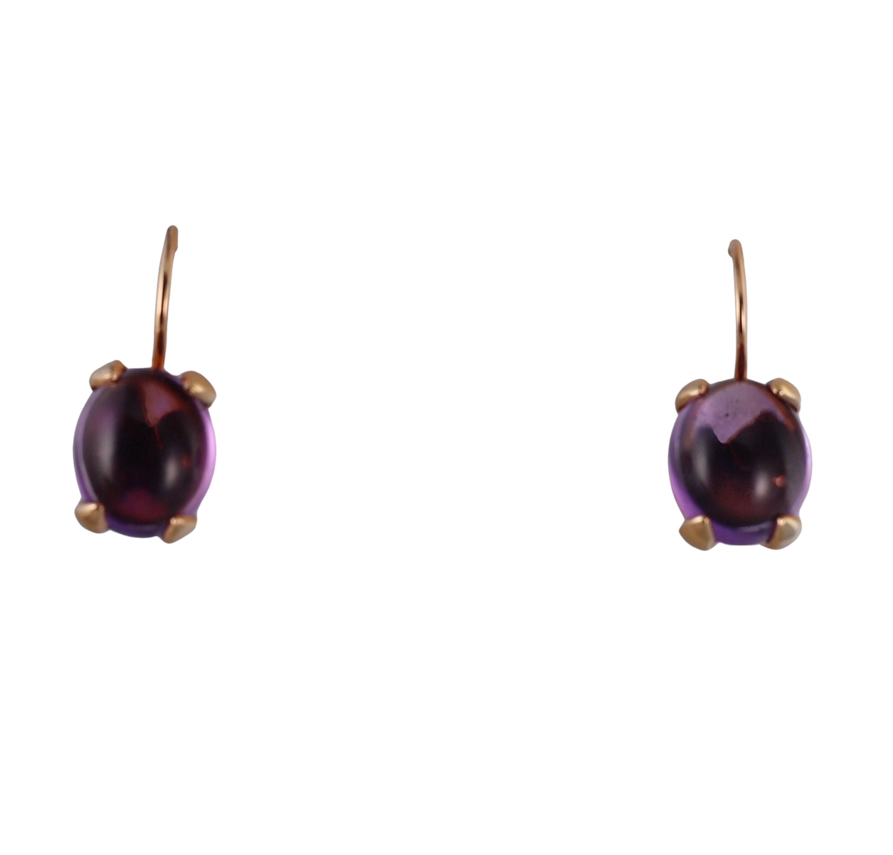 Bucherer 18k Rose Gold Amethyst Earrings