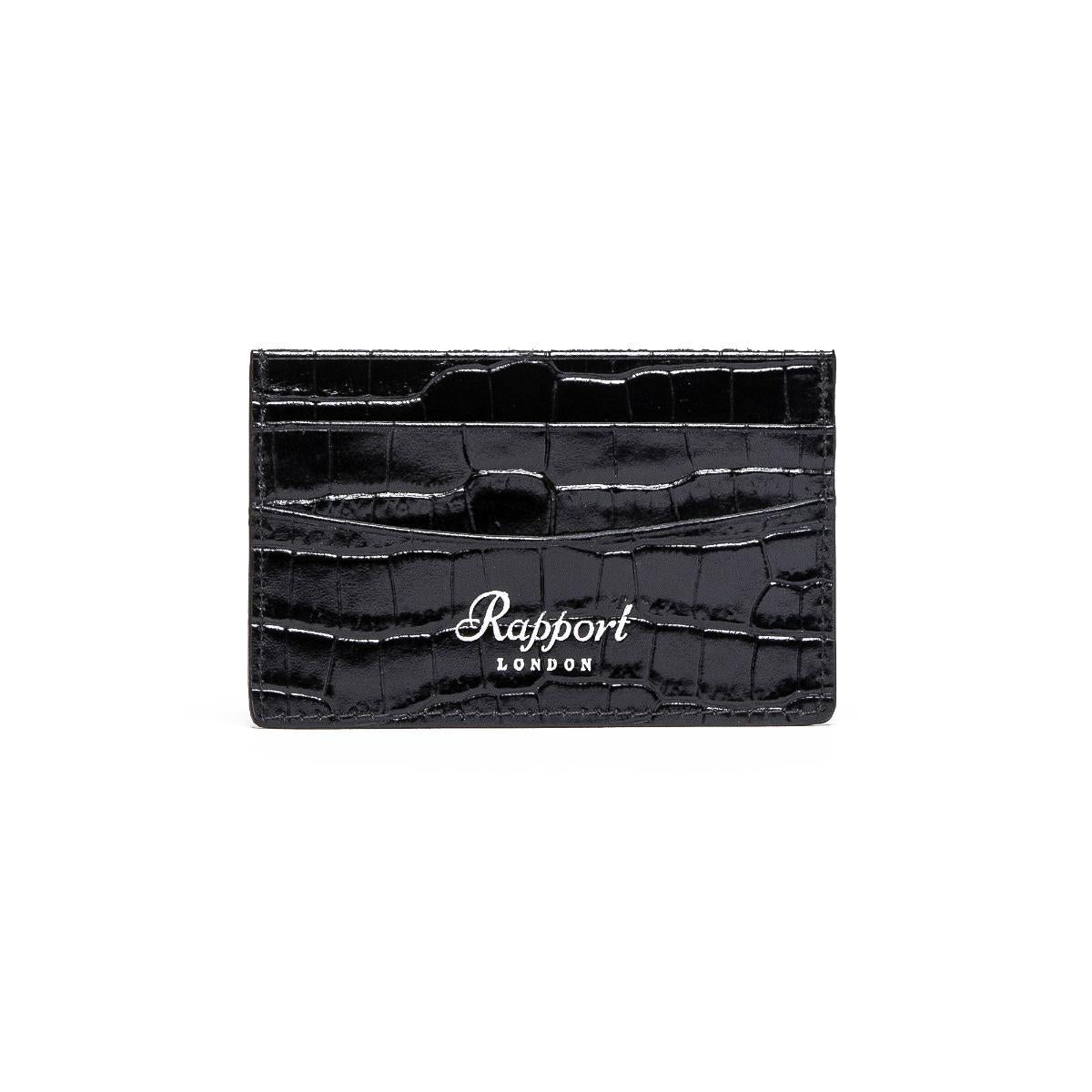 Rapport London Director's Range Leather Credit Card Holder in Black