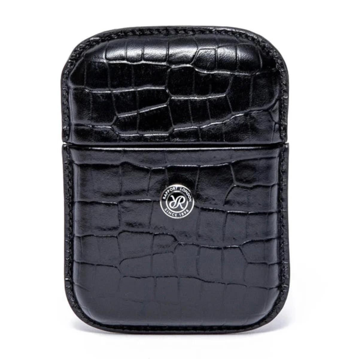 Rapport London Director's Range Leather Business Card Holder in Black
