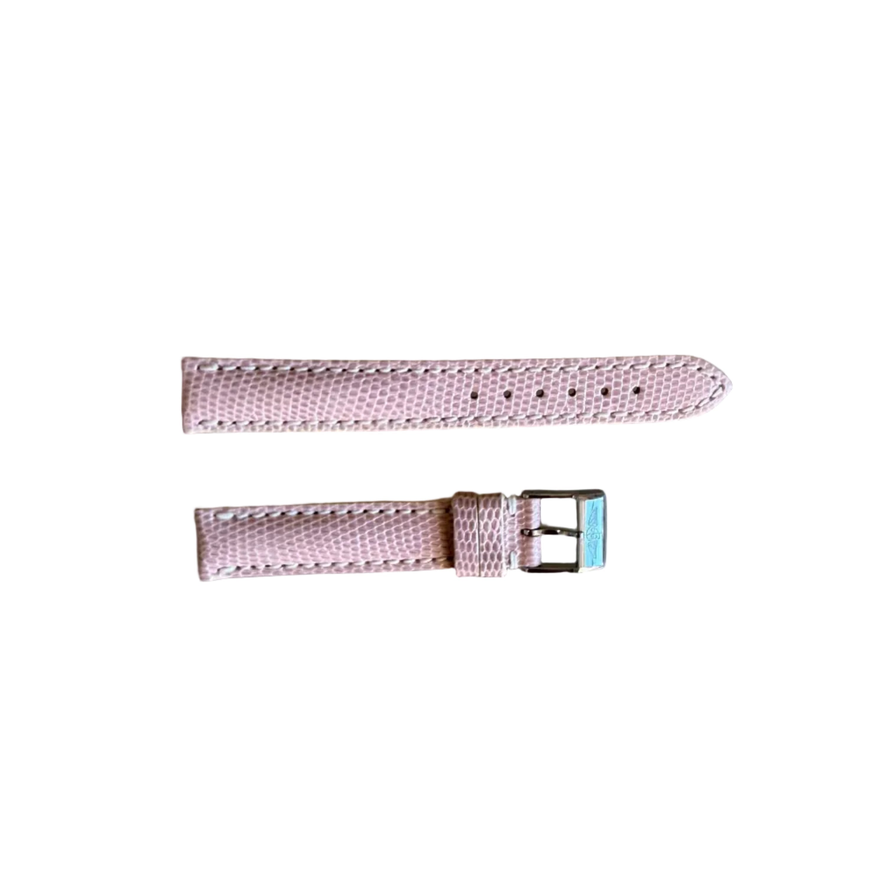 Authentic 102Z Breitling Pink Lizard Watch Strap Band 15mm w Buckle