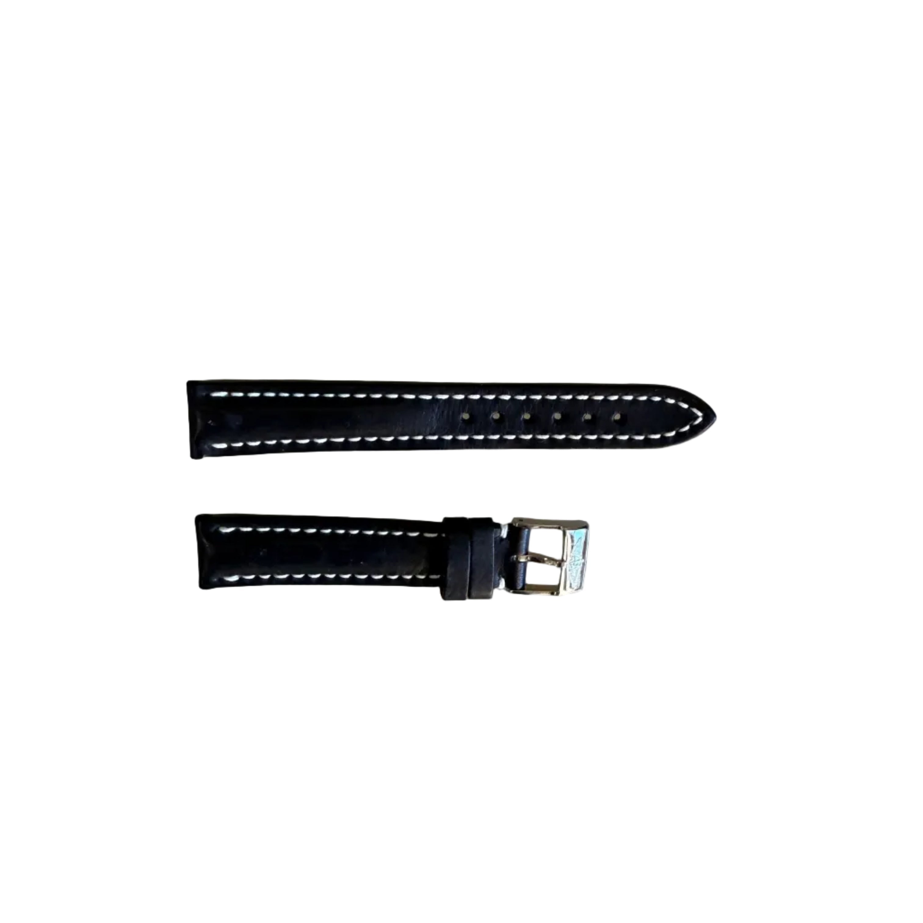 Authentic 408x Breitling Black Leather Watch Strap Band 16mm w Buckle