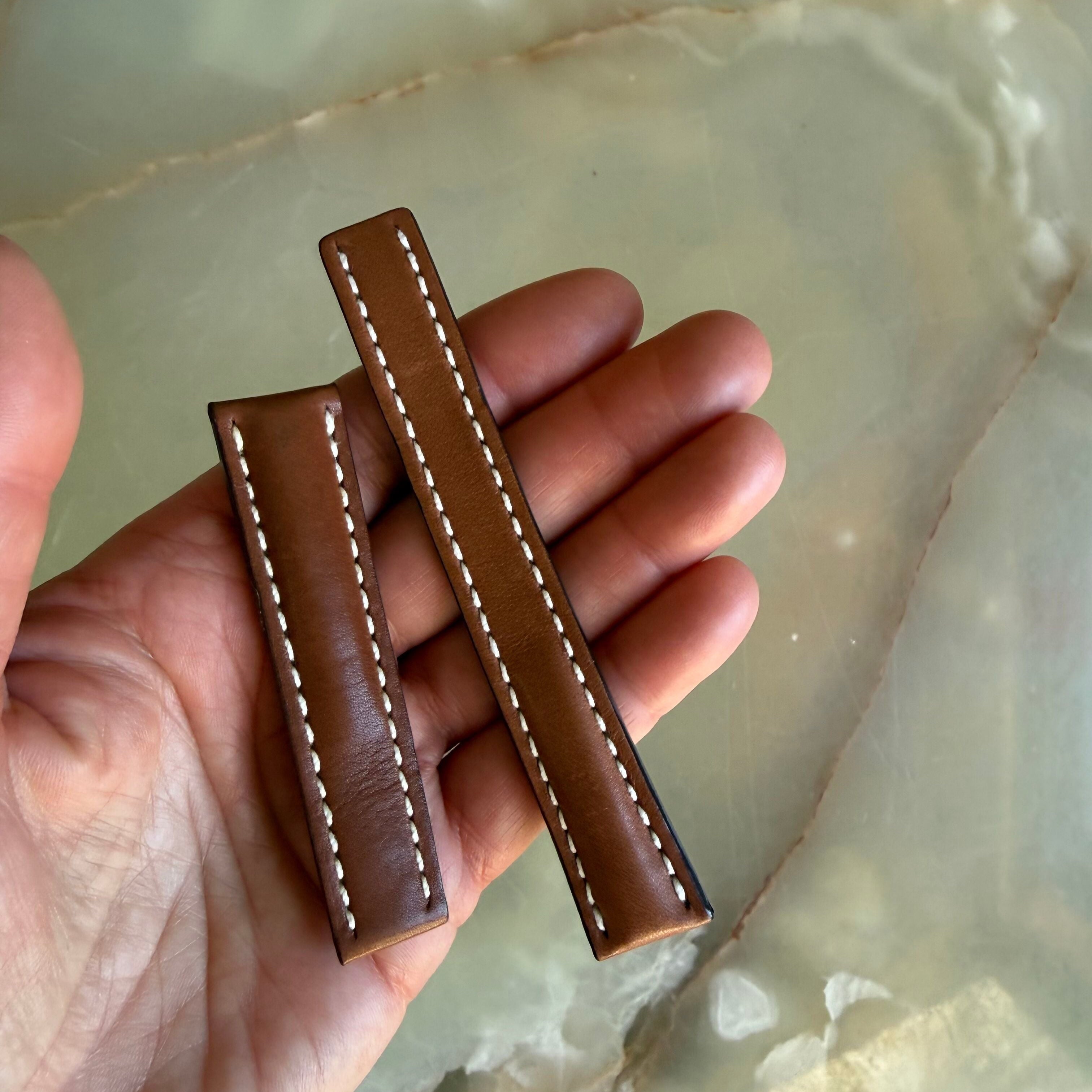 Authentic 413X Breitling Brown Leather Watch Strap Band 18mm