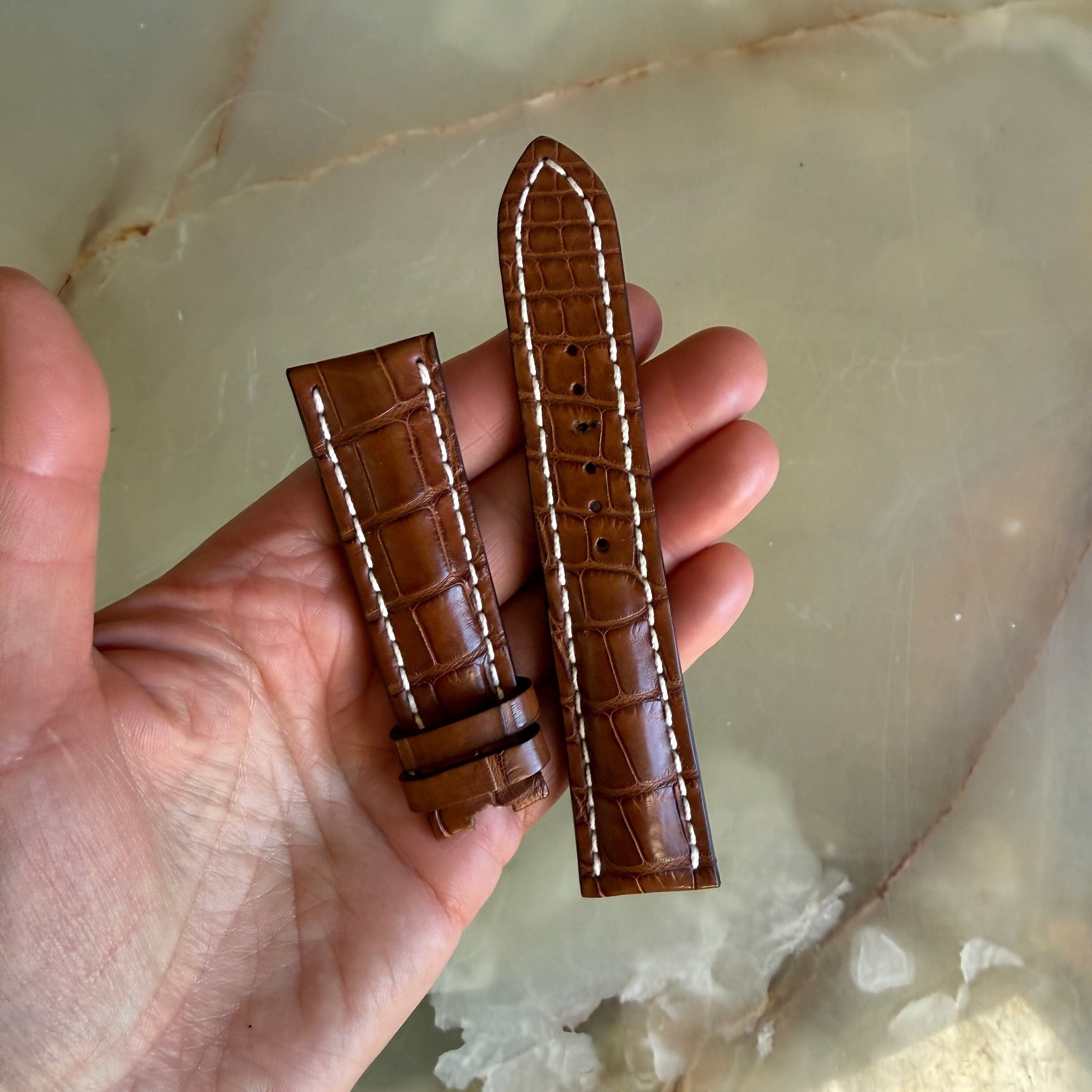Authentic 754P Breitling Brown Alligator Watch Strap Band 24mm