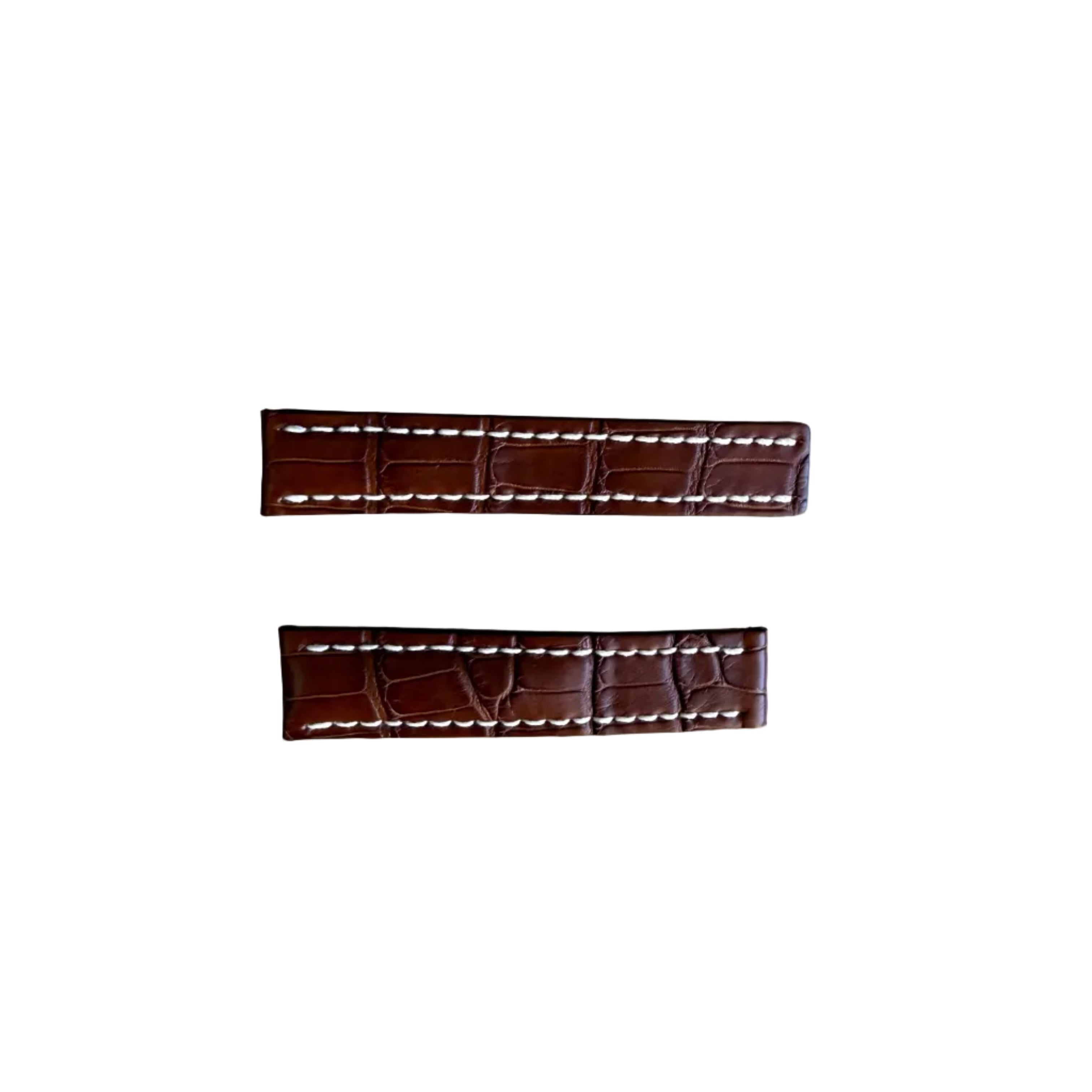Authentic 768P Breitling Brown Alligator Padded & Stitched Watch Strap Band 20mm