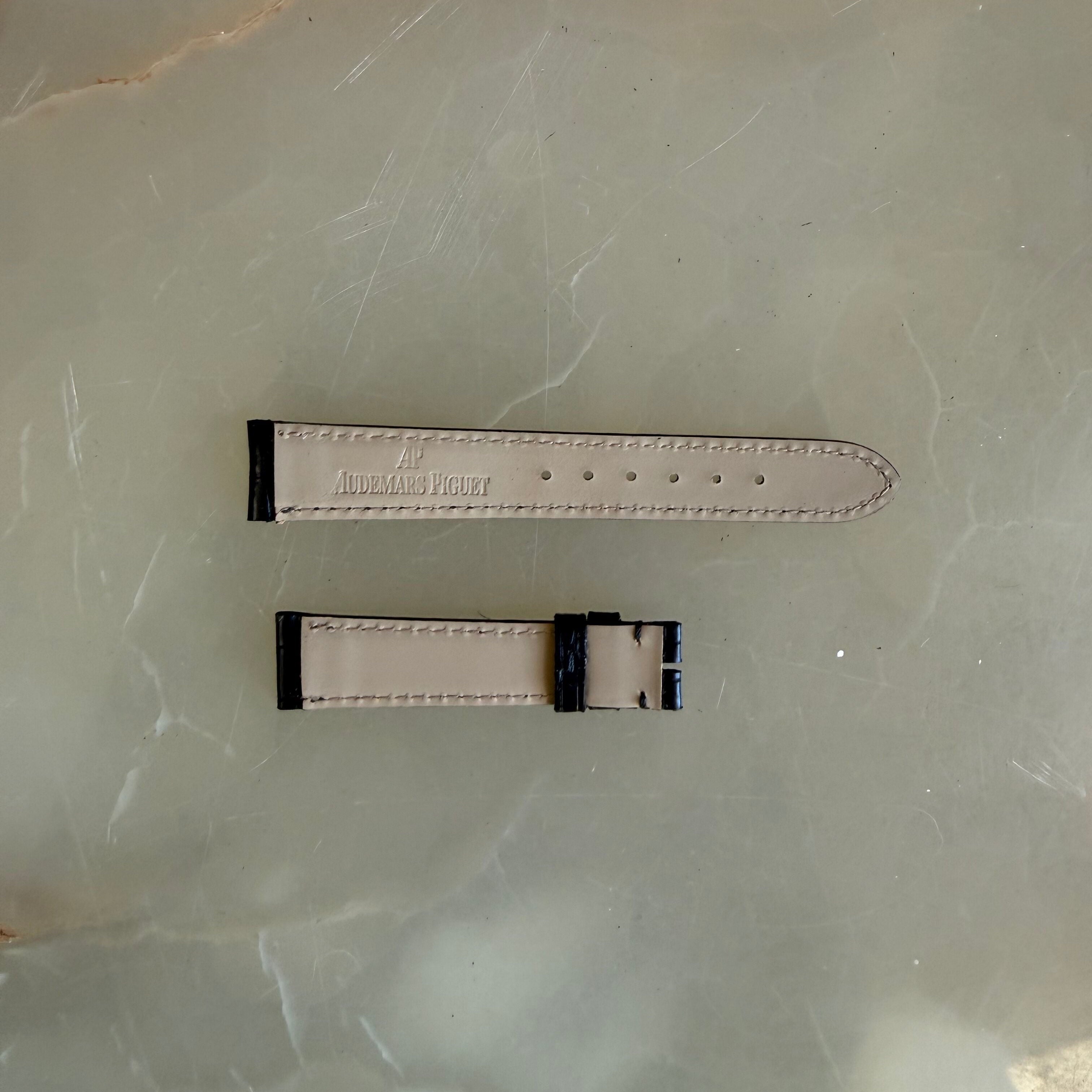 Authentic Audemars Piguet Black Allgator Watch Strap Band 16mm