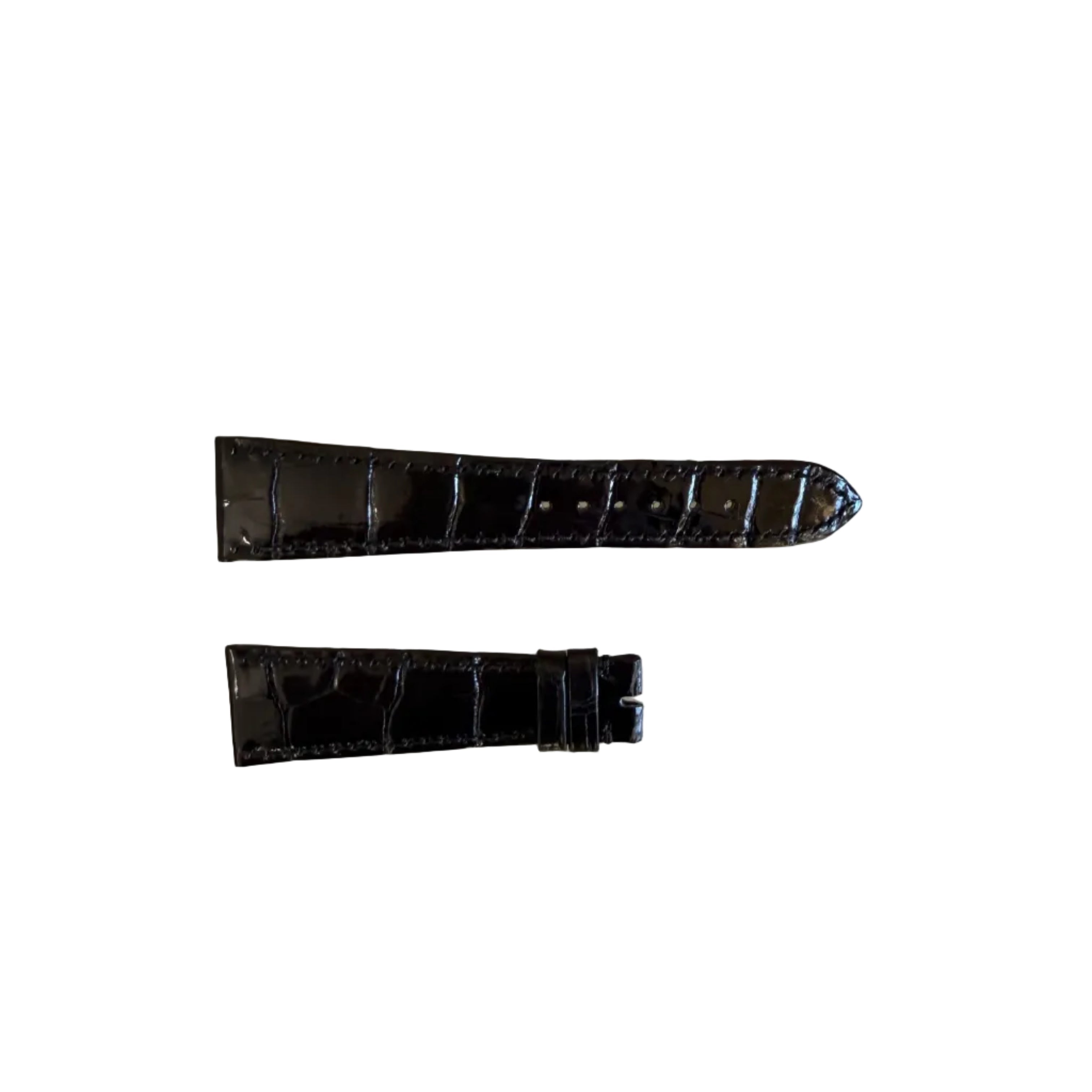 Authentic Audemars Piguet Black Crocodile Shiny Watch Band Strap 22.5mm