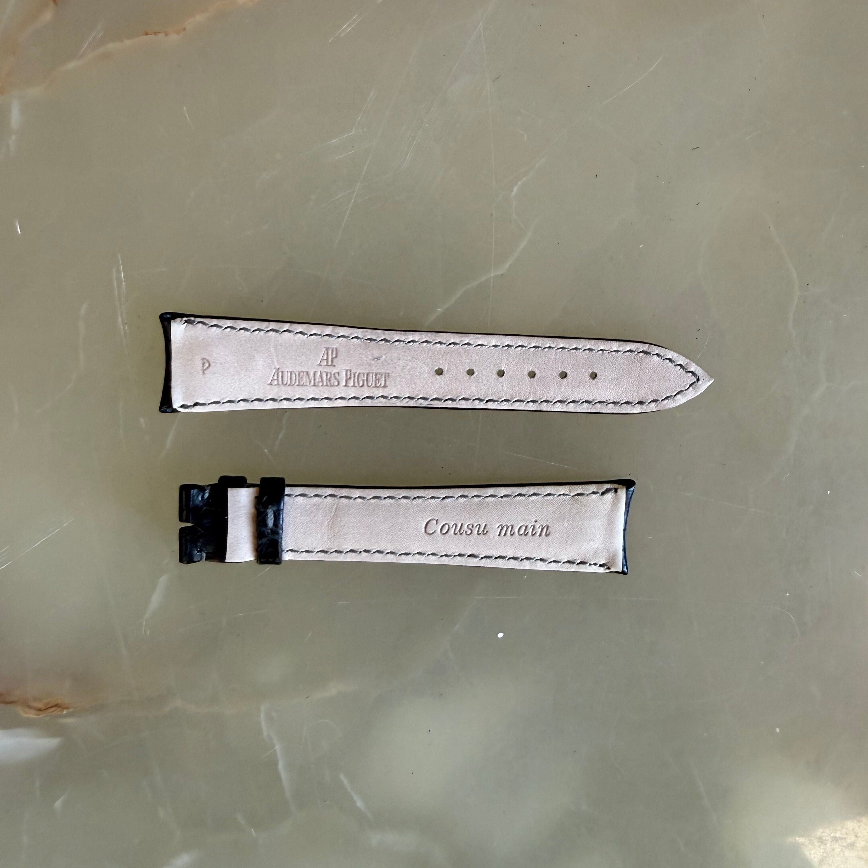 Authentic Audemars Piguet Black Crocodile Watch Strap Band 20.5mm