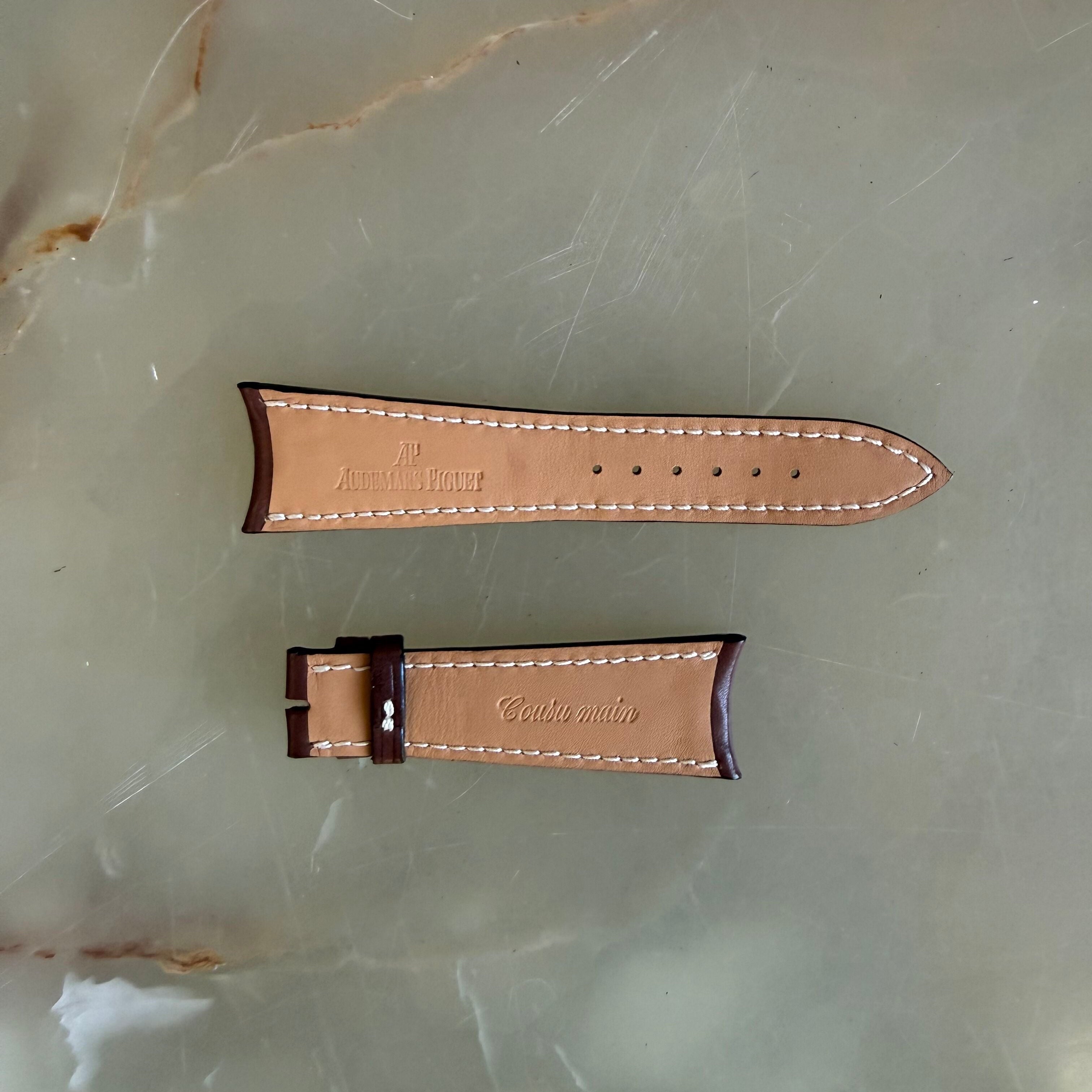 Authentic Audemars Piguet Leather Brown Watch Band Strap 24mm