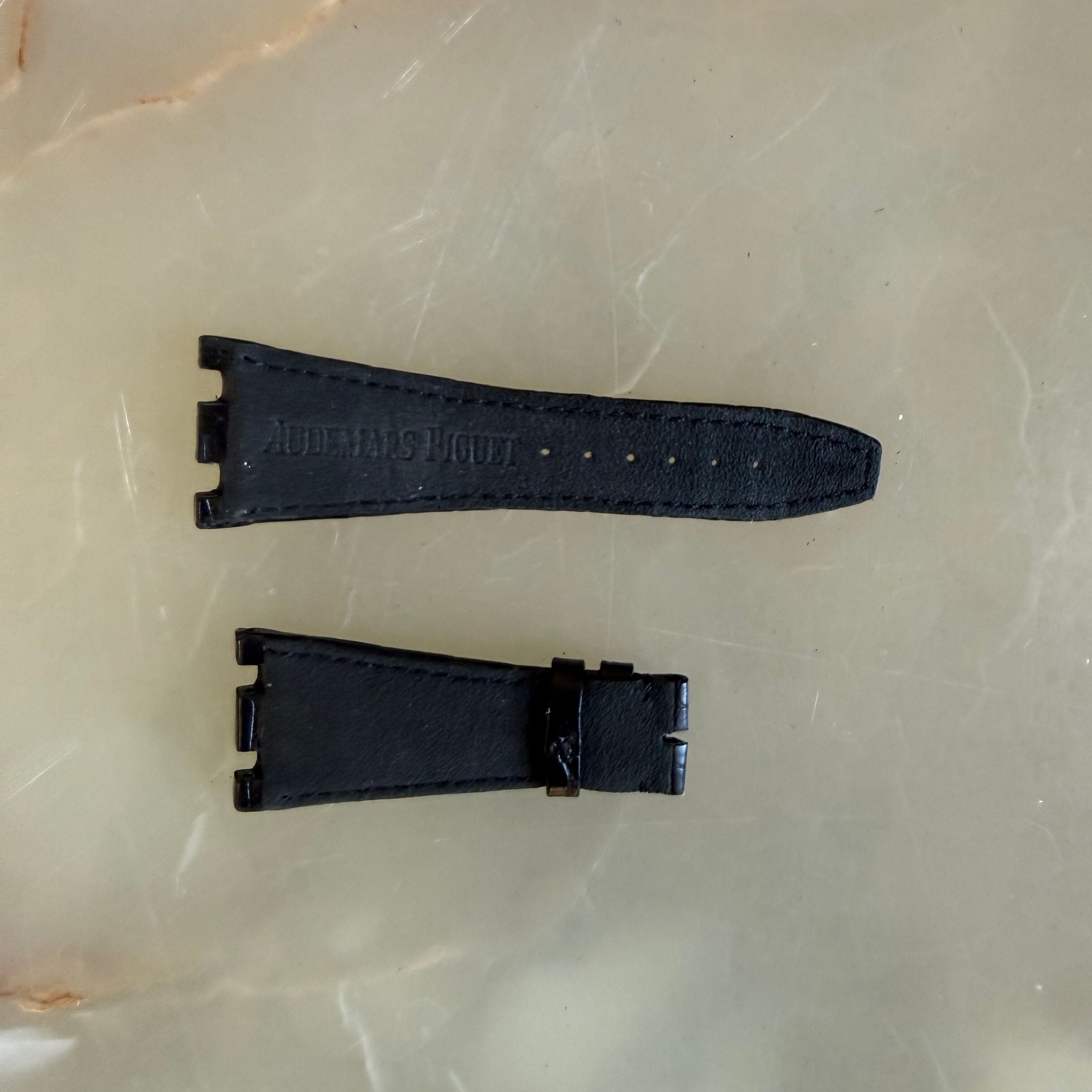 Authentic Audemars Piguet Royal Oak Alligator Black Watch Band Strap 29mm