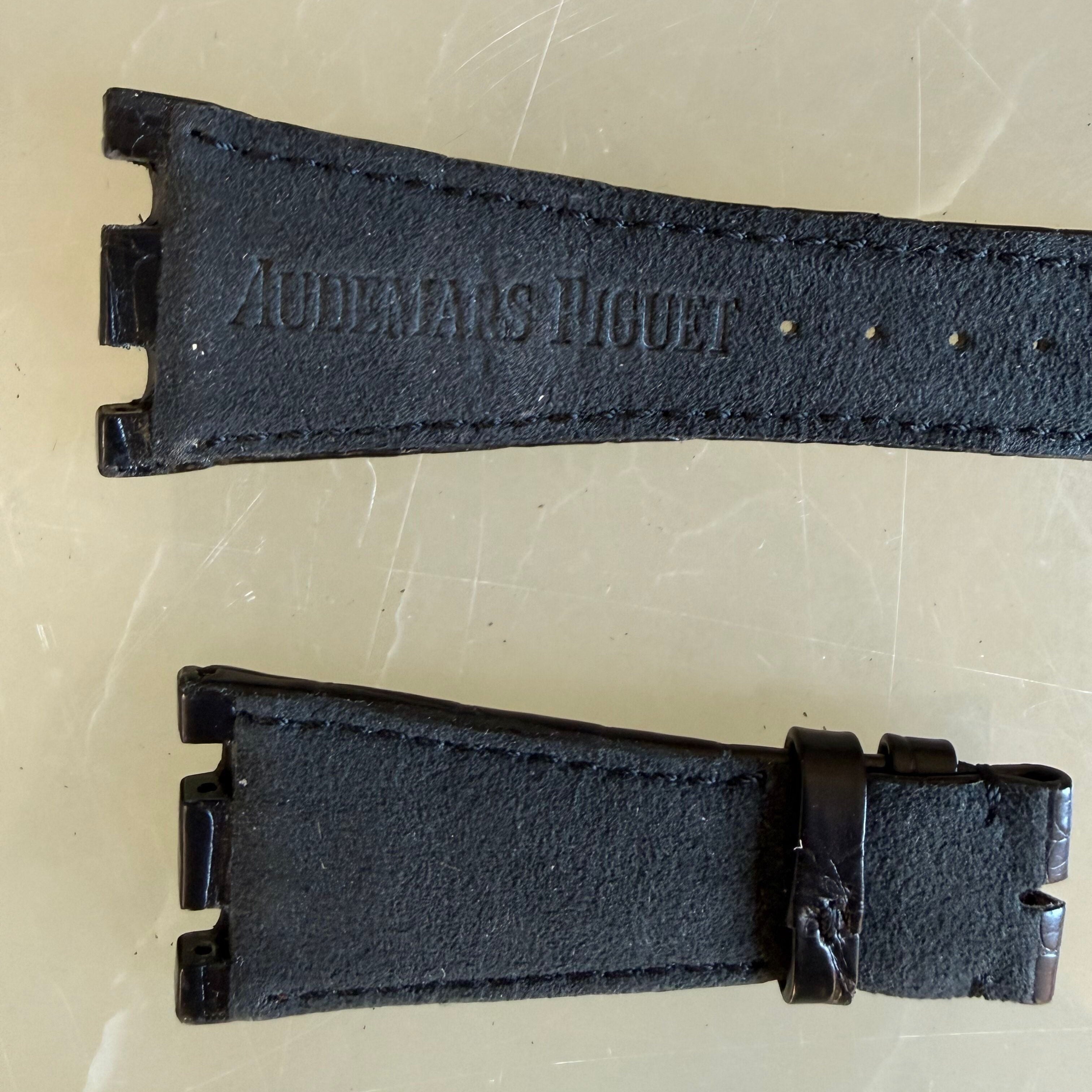 Authentic Audemars Piguet Royal Oak Alligator Black Watch Band Strap 29mm