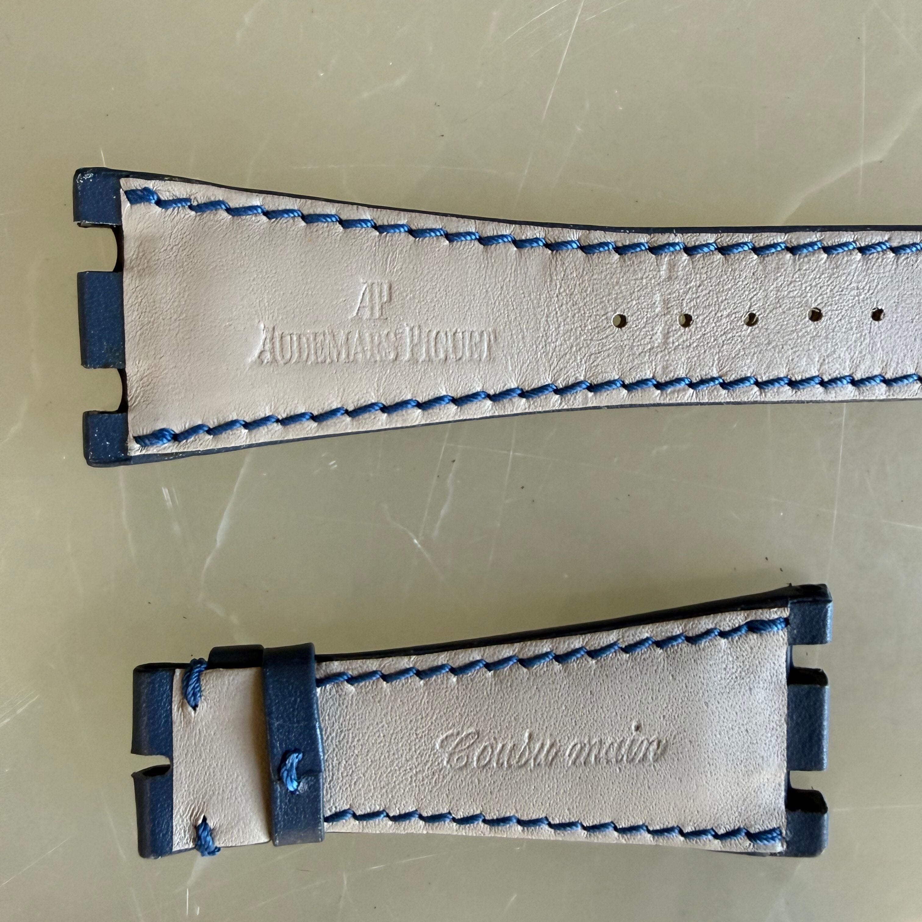 Authentic Audemars Piguet Royal Oak Alligator Blue Watch Band Strap 29mm