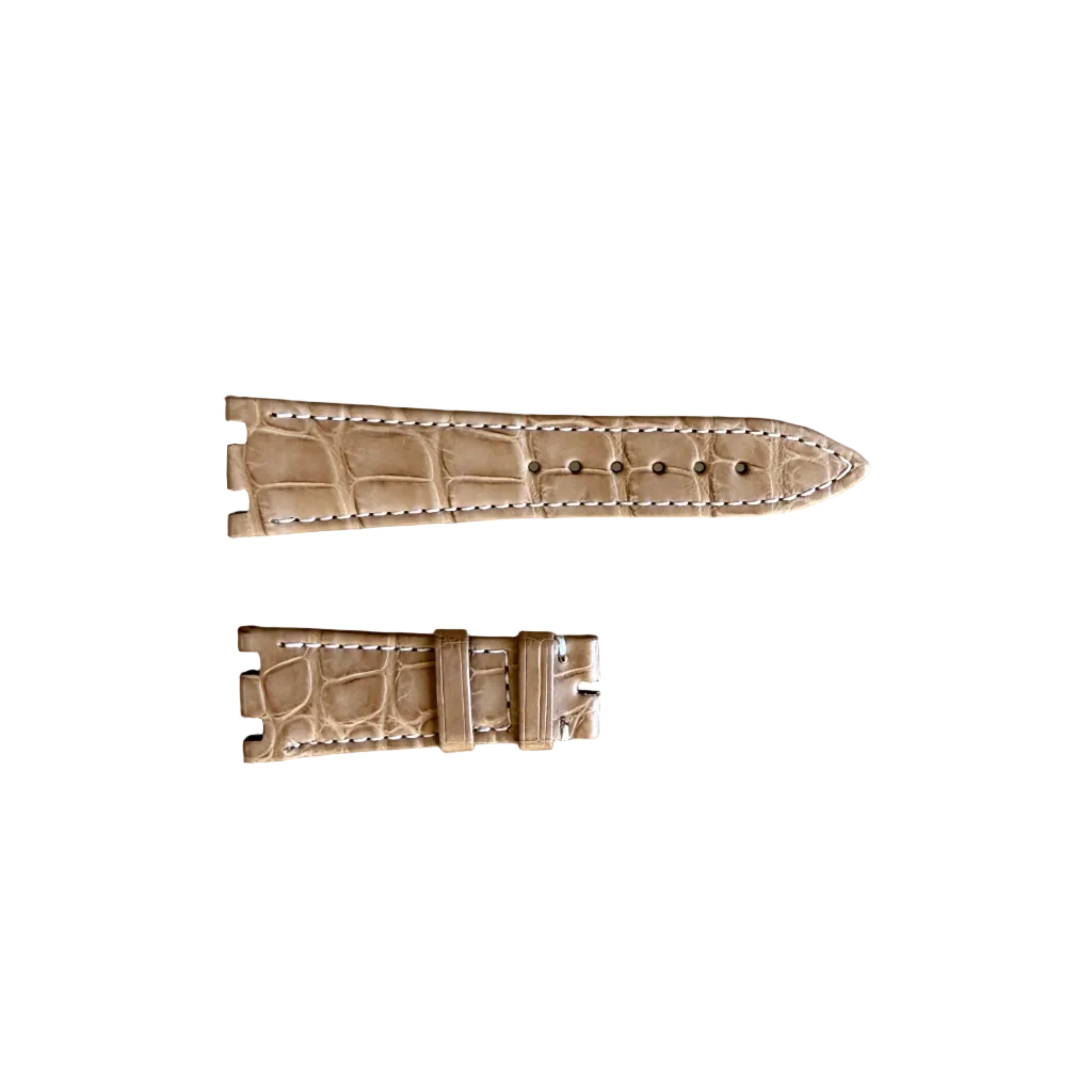 Authentic Audemars Piguet Royal Oak Beige Crocodile Watch Band Strap 21.5mm