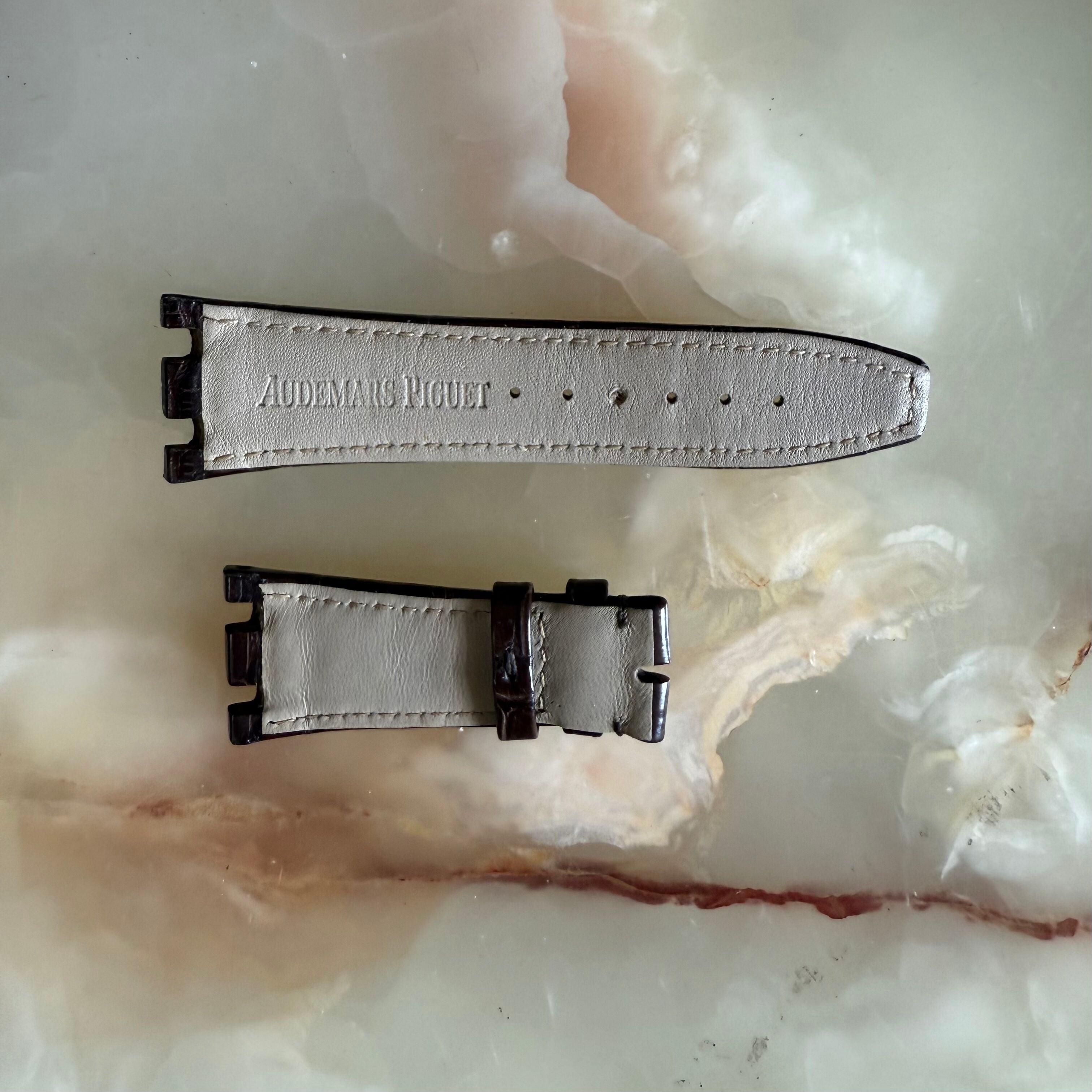 Authentic Audemars Piguet Royal Oak Brown Alligator Watch Strap Band 23mm