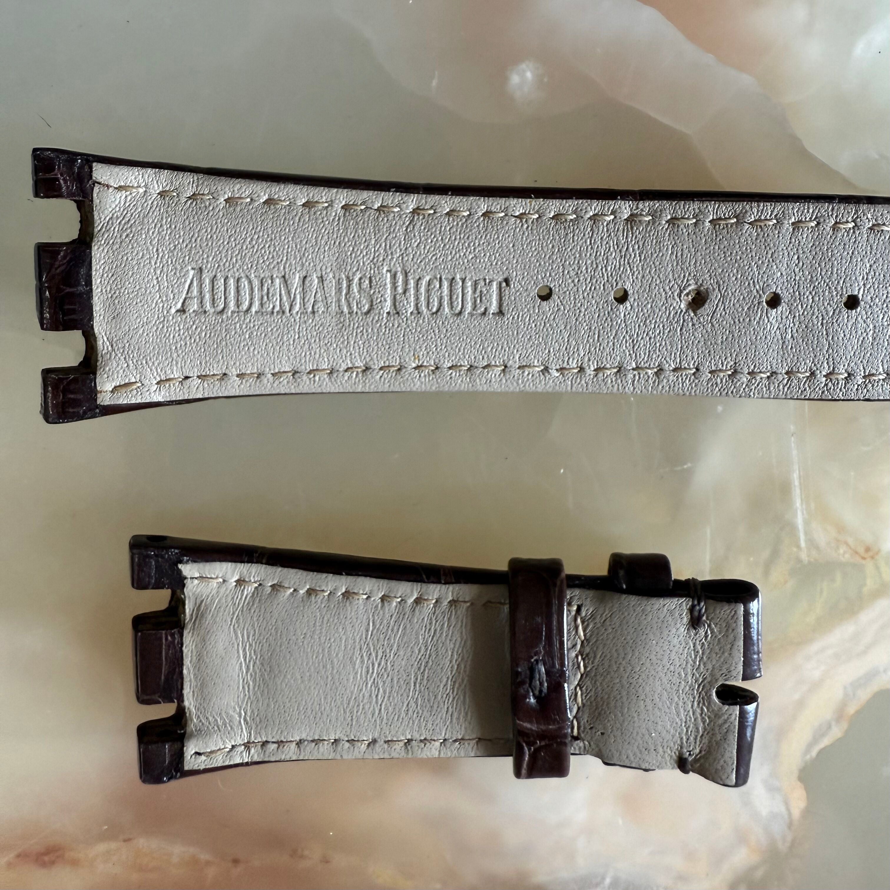 Authentic Audemars Piguet Royal Oak Brown Alligator Watch Strap Band 23mm