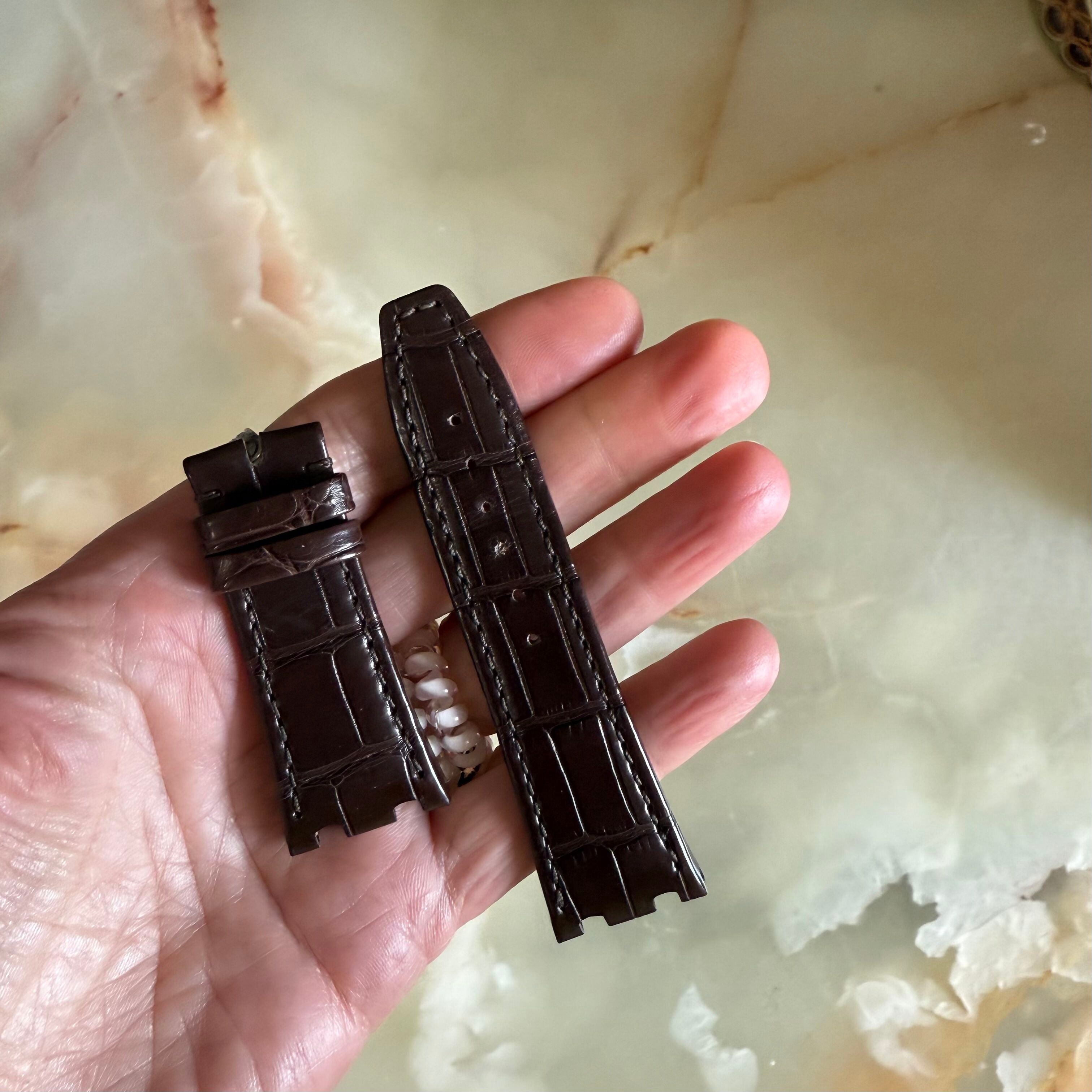 Authentic Audemars Piguet Royal Oak Brown Alligator Watch Strap Band 23mm