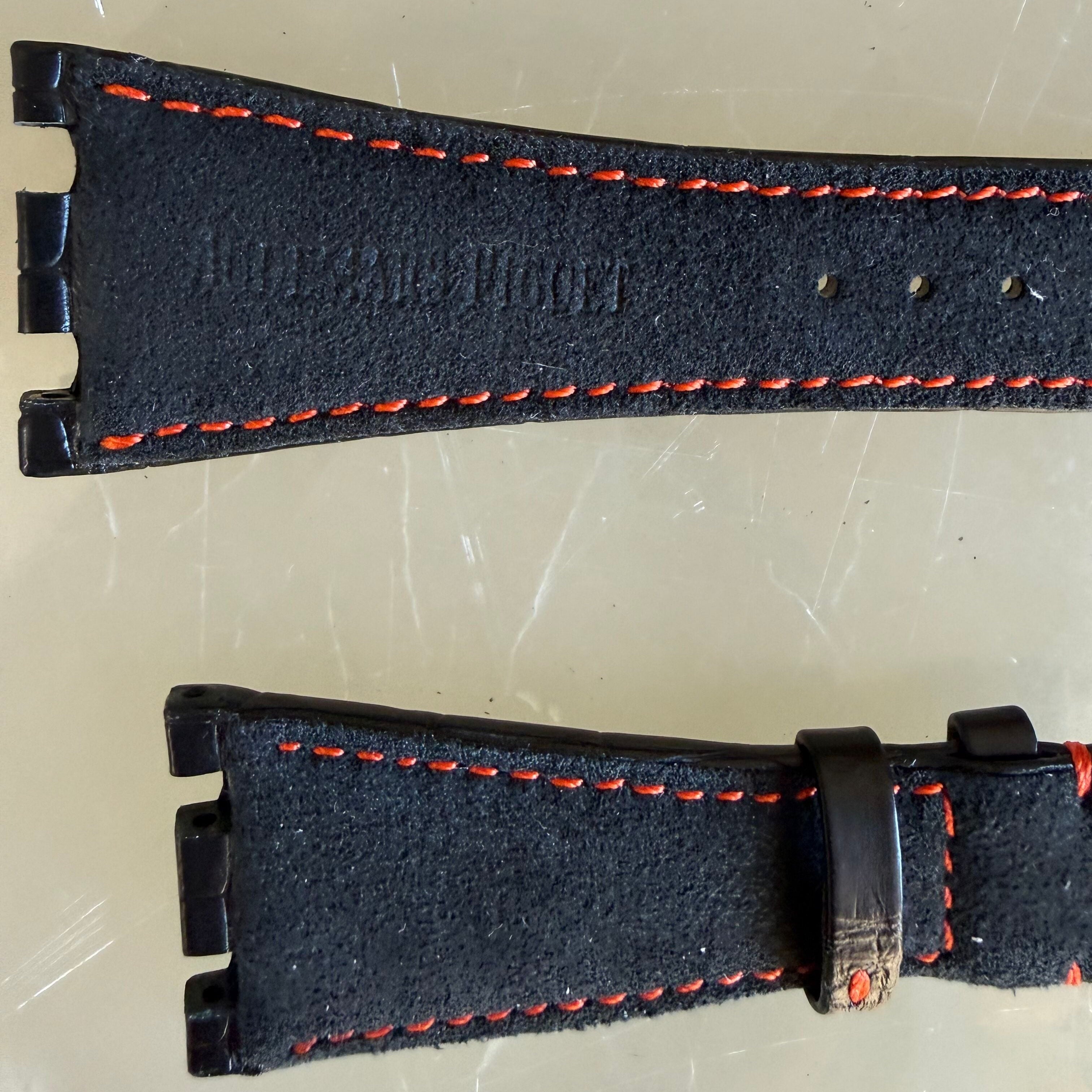 Authentic Audemars Piguet Royal Oak Offshore Black Alligator Watch Strap Band