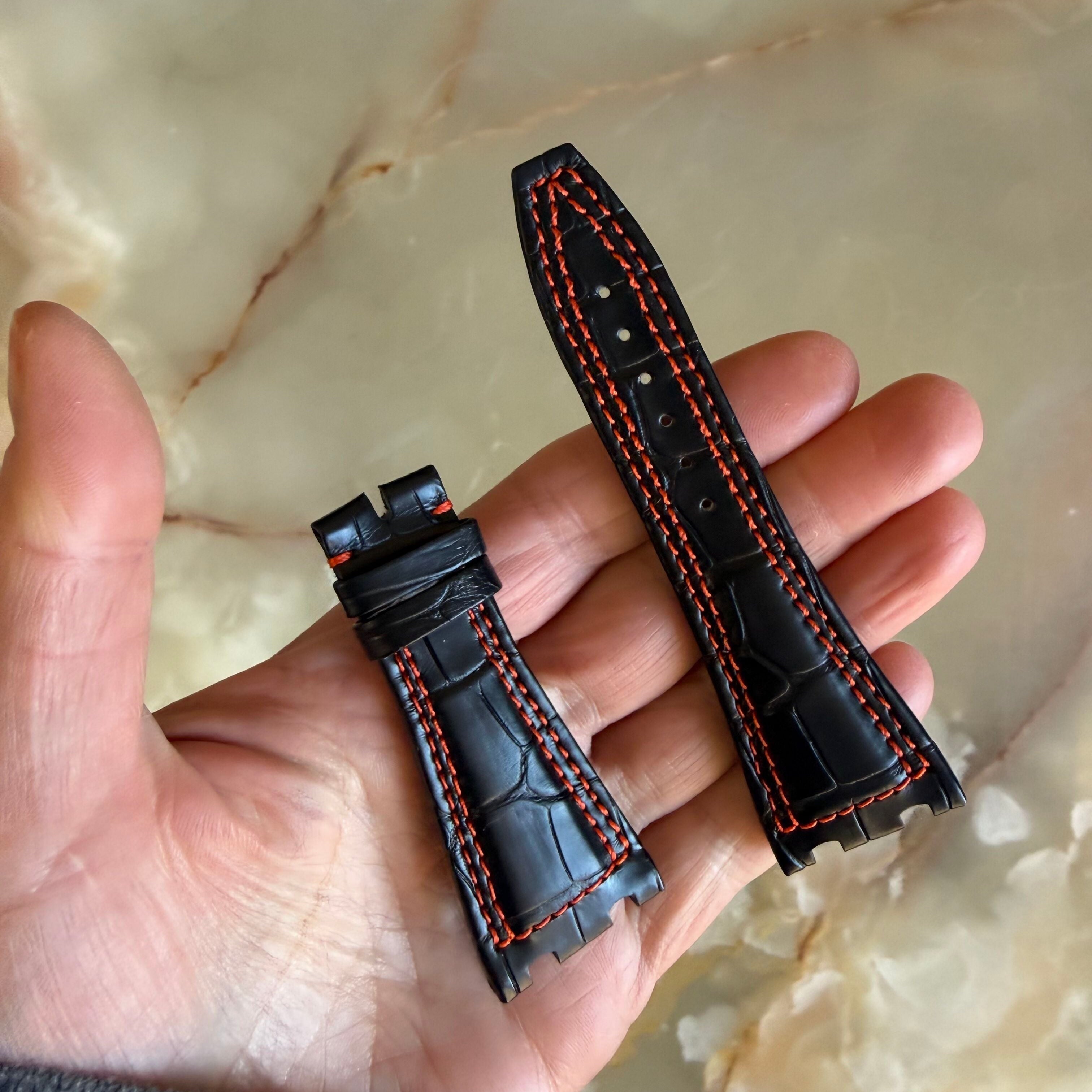 Authentic Audemars Piguet Royal Oak Offshore Black Alligator Watch Strap Band