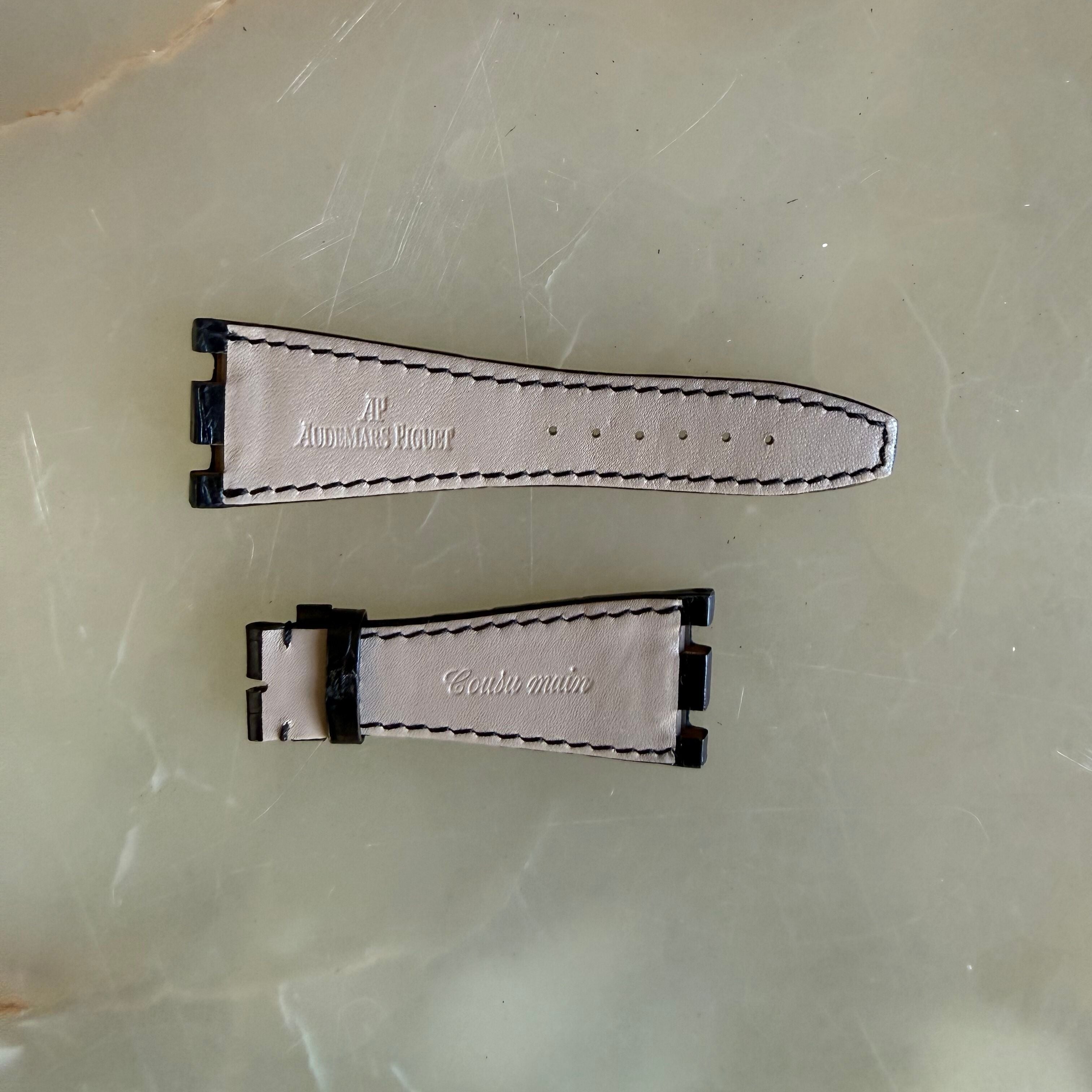 Authentic Audemars Piguet Royal Oak Offshore Black Alligator Watch Strap Band