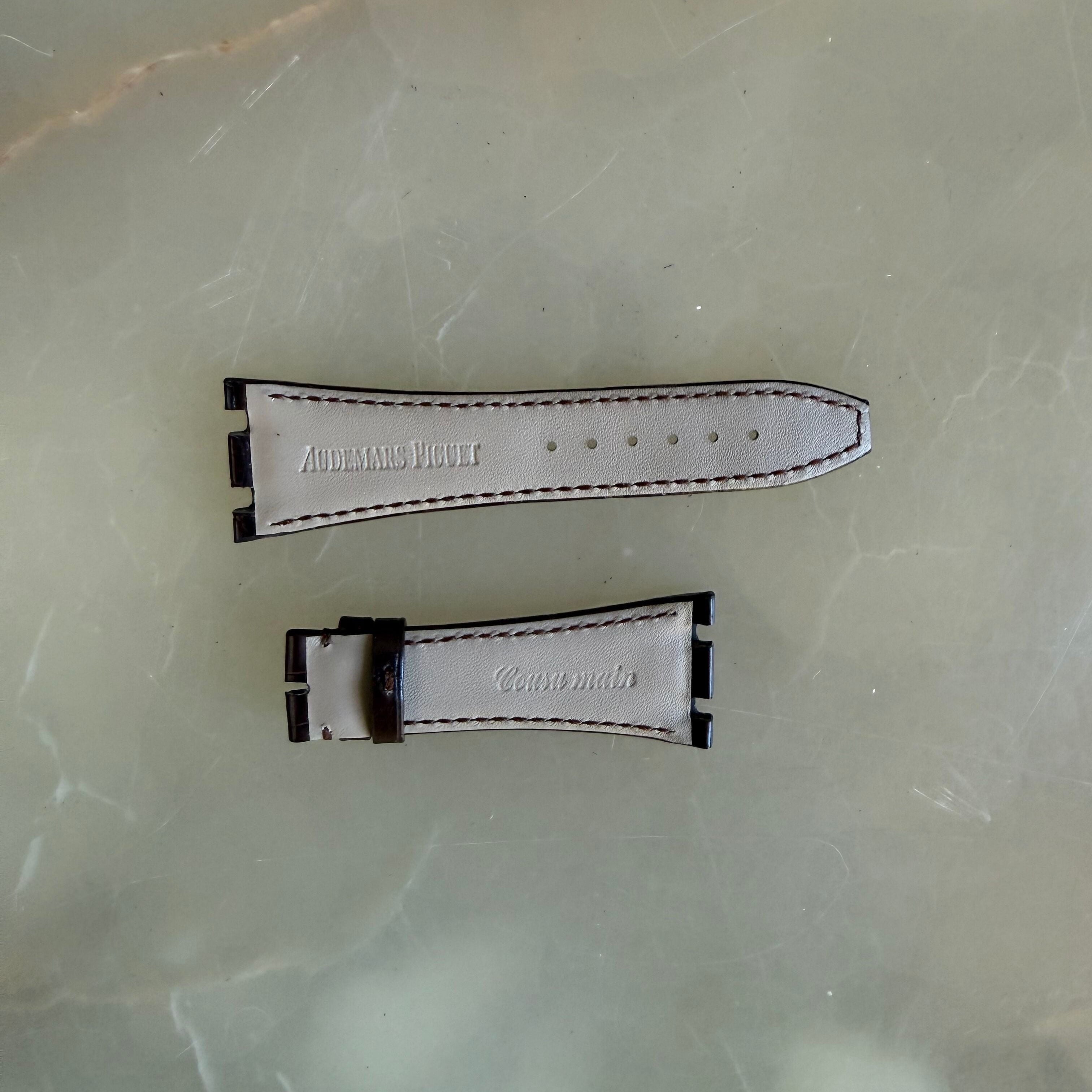 Authentic Audemars Piguet Royal Oak Offshore Brown Alligator Watch Band Strap
